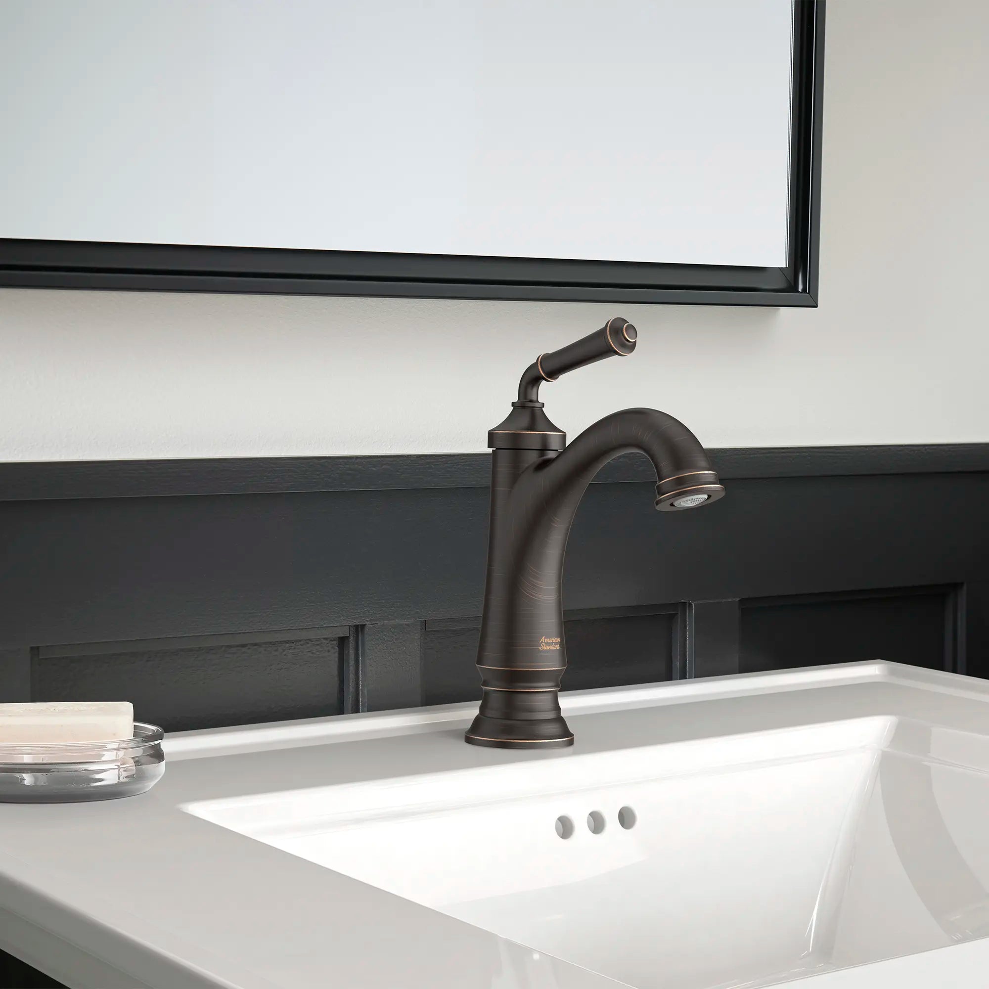 Delancey® Single Hole Single Handle Bathroom Sink Faucet 1.2 GPM Water-Saving Design with Lever Handle - Perfect for Modern Bathrooms, Powder Rooms & Guest Baths