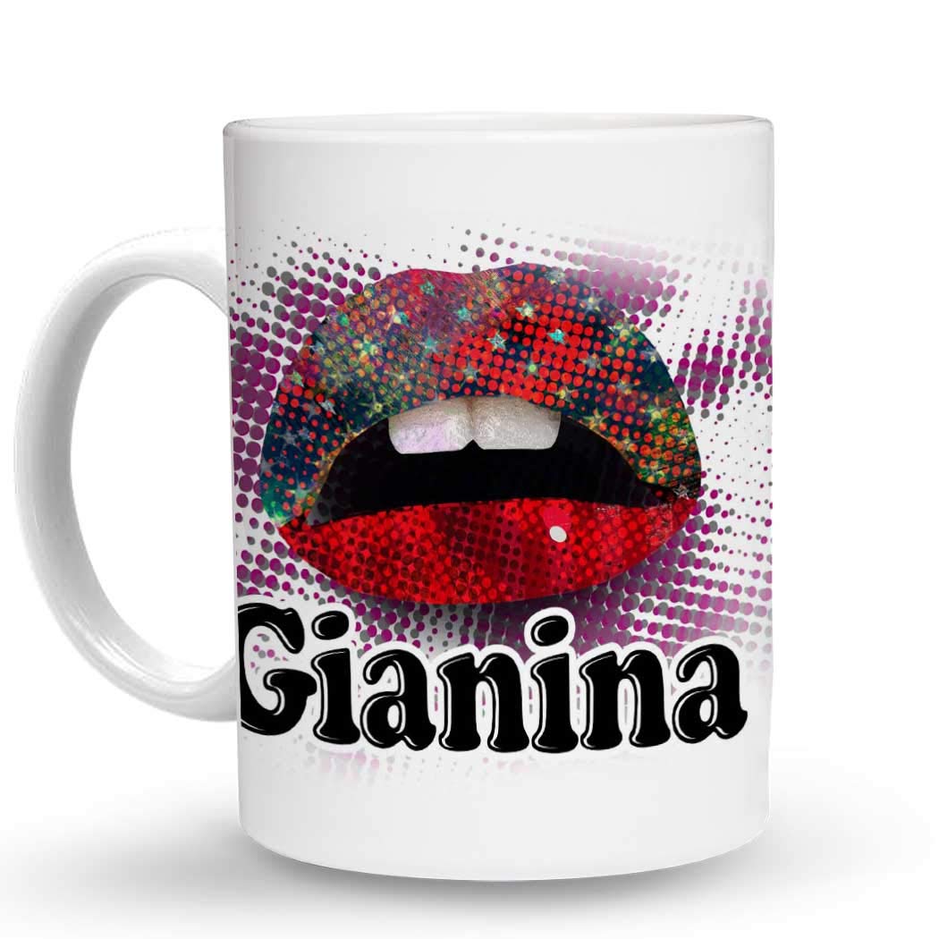 Makoroni Gianina 11 Oz Ceramic Coffee Mug - Unique Personalized Name Coffee Cup for Women, Perfect for Home, Office & Gifts