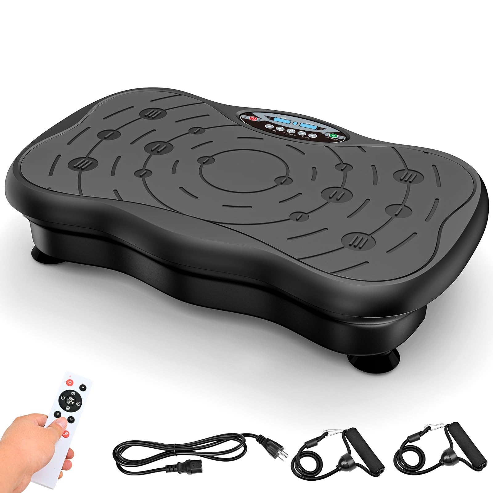 Vibration Plate Exercise Machine for Lymphatic Drainage & Weight Loss - Whole Body Vibration Platform for Home Gym & Fitness Training - Fat Burner Workout Equipment for Women & Men - Perfect for Home Use, Physical Therapy & Muscle Recovery
