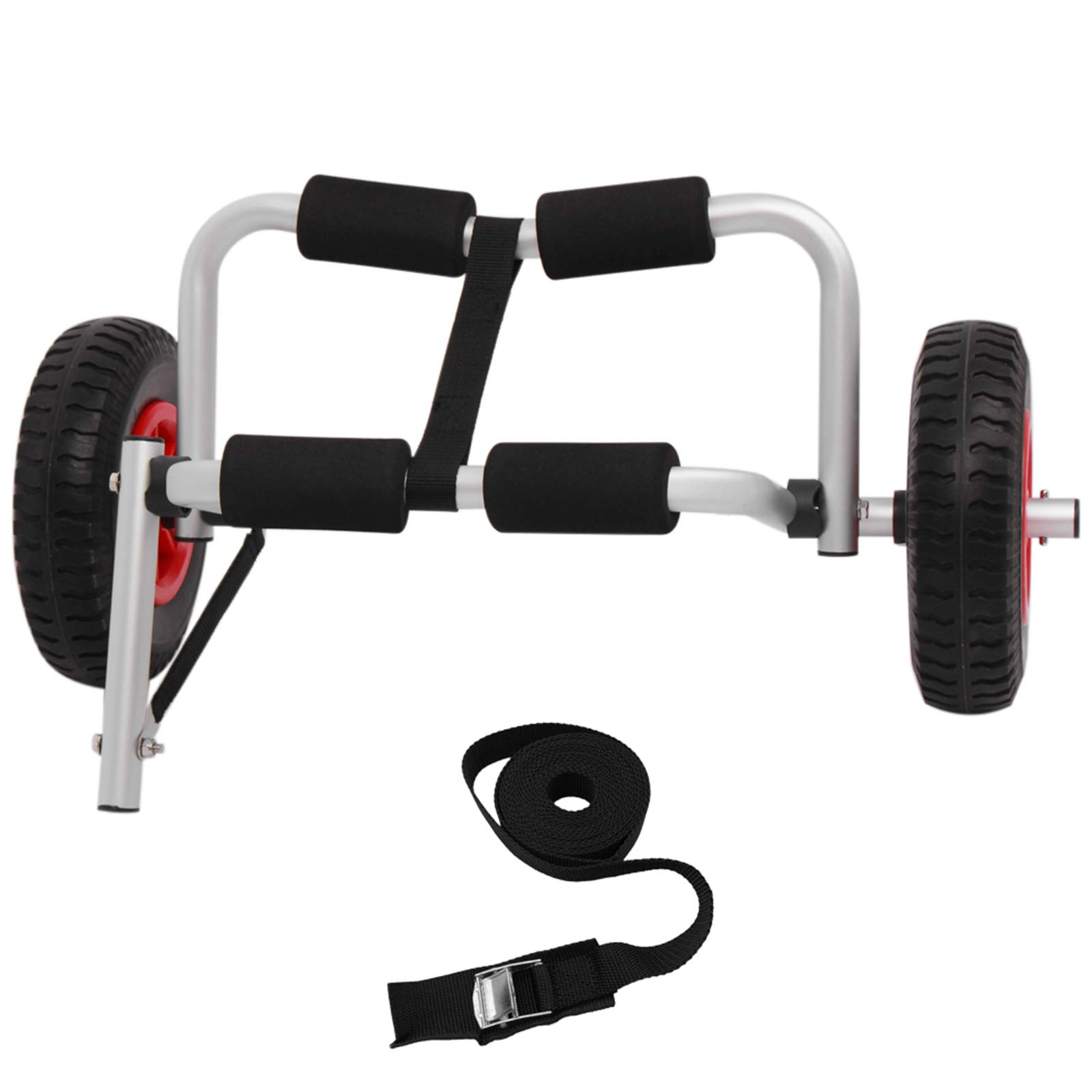 Heavy Duty 80KG Capacity Foldable Kayak Cart with Wheels - Portable Canoe Dolly Trailer for Easy Boat Transport - Perfect for Kayaking, Canoeing & Outdoor Water Sports Adventures