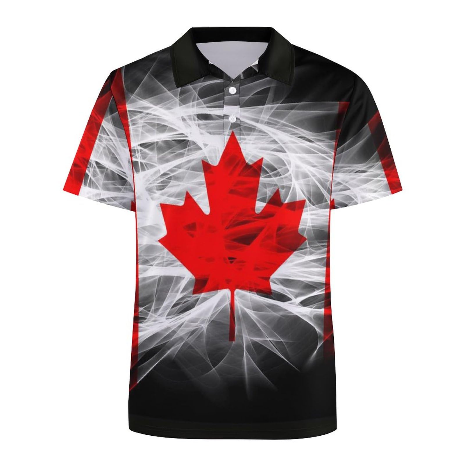 Canada Flag Women's Polo Shirts - Short Sleeve Blouses for Golf, Casual & Work - Comfortable Cotton Tops for Outdoor Activities & Office Wear