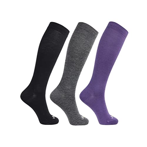 3 Pairs: 1 Black+ 1 Med Grey+ 1 Purple