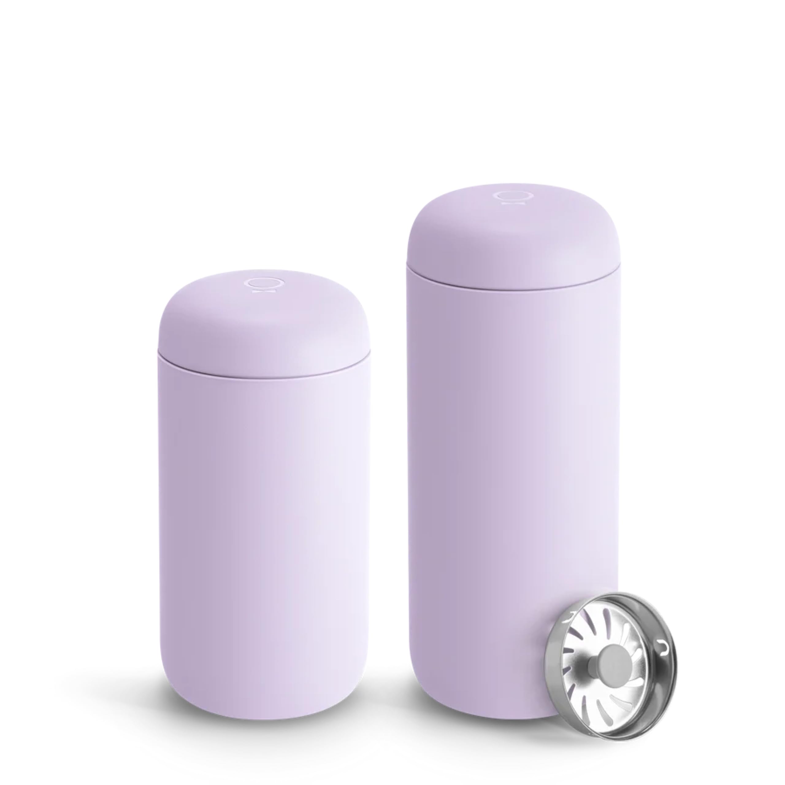 Fellow 12 oz Carter Move Travel Mug - Vacuum-Insulated Stainless Steel Coffee Tumbler with Ceramic Coating & Splash Guard - Leakproof & Temperature Retention - Perfect for Commuting, Office & Outdoor Activities - Lavender Purple