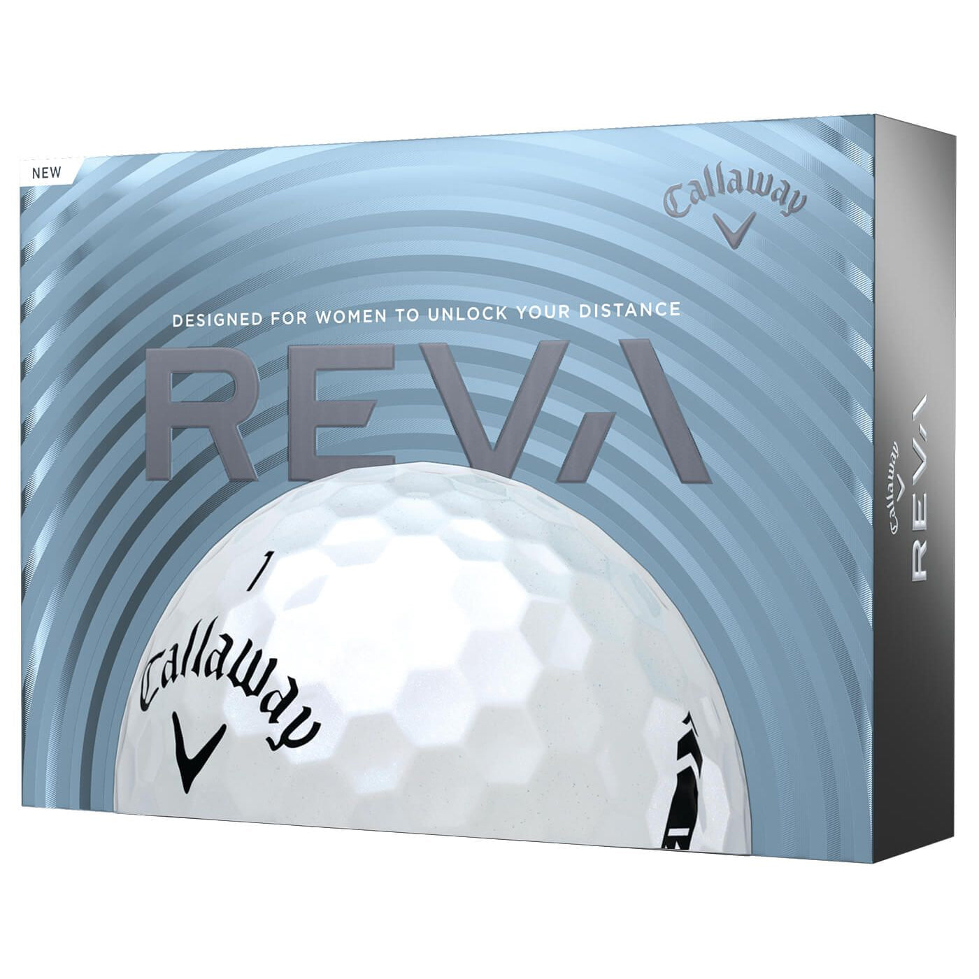 Callaway REVA Women's Golf Balls - 12 Pack | Soft Feel, High Launch & Distance | Perfect for Beginners & Recreational Golfers | Ideal for Driving Range & Course Play