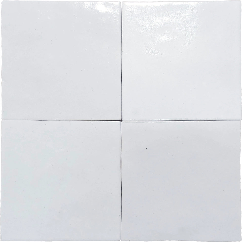 Zellige Charm Semi Gloss Ceramic Tiles - Desert Ivory | Handmade Moroccan Style Wall & Floor Tiles for Kitchen Backsplash, Bathroom, and Shower Decor