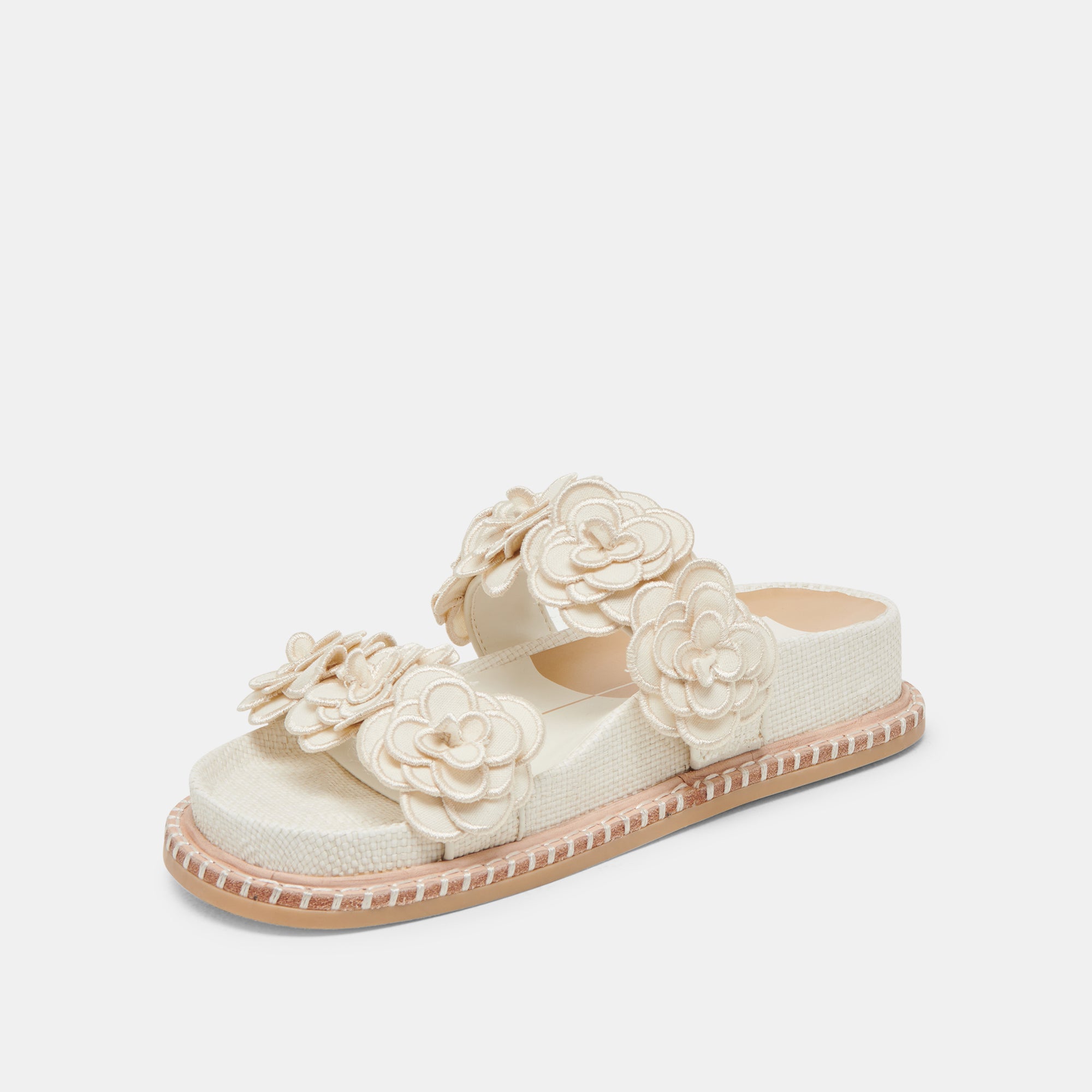 SHERLA Women's White Raffia Sandals - Comfortable Beach & Summer Casual Shoes for Walking, Travel, and Outdoor Activities