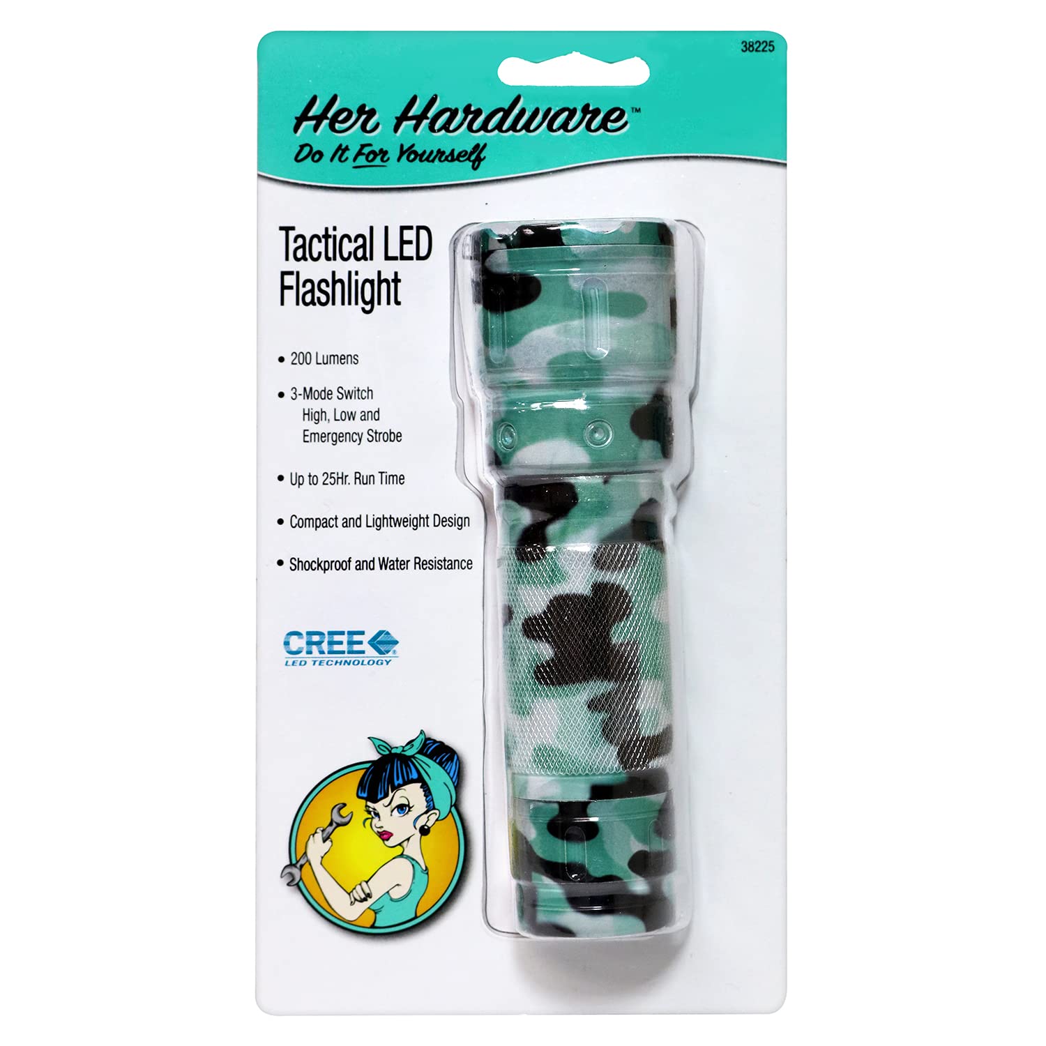 Allied Tools 38225 Tactical LED Flashlight - High Lumens, Durable & Waterproof for Camping, Hiking, Emergency & Outdoor Adventures