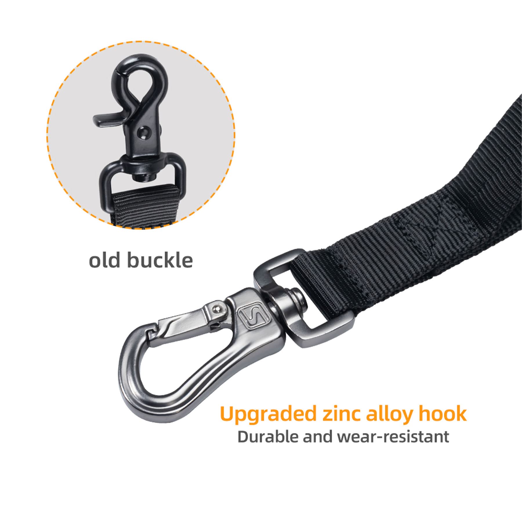 Tactical Dog Collar for Medium Dogs - Adjustable Nylon K9 Military Collar with Bungee Leash - Perfect for Training, Hiking & Outdoor Adventures