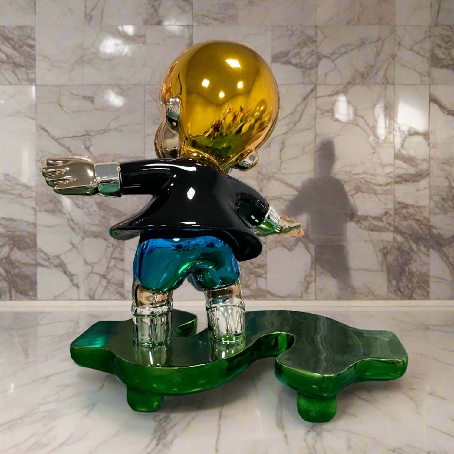 Richie Rich Skating Money Sculpture Statue - Unique Collectible Figurine for Home & Office Decor | Perfect Gift for Skateboard & Pop Culture Fans