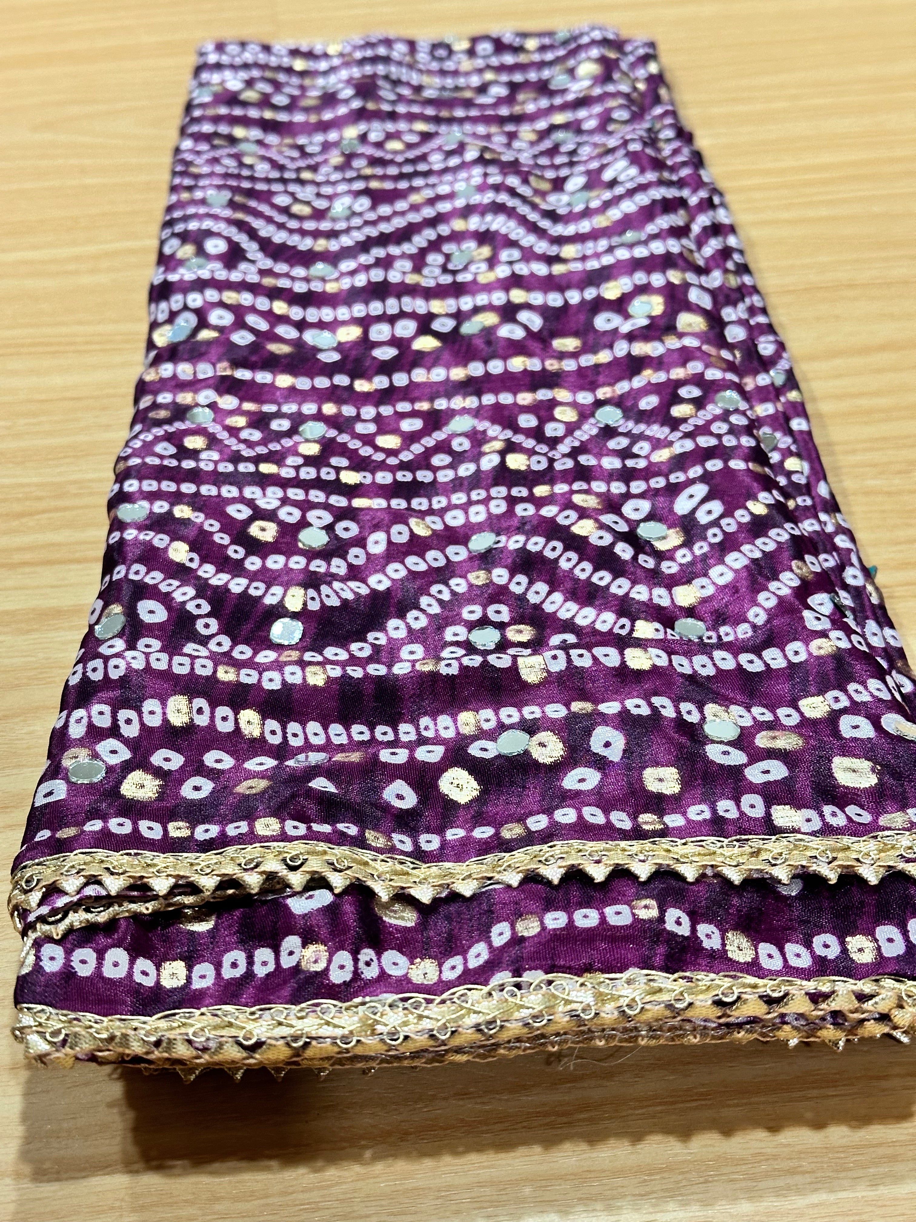 Bandhini Dupattas - Handmade Indian Scarves for Women, Stylish & Lightweight - Perfect for Weddings, Parties & Festive Occasions