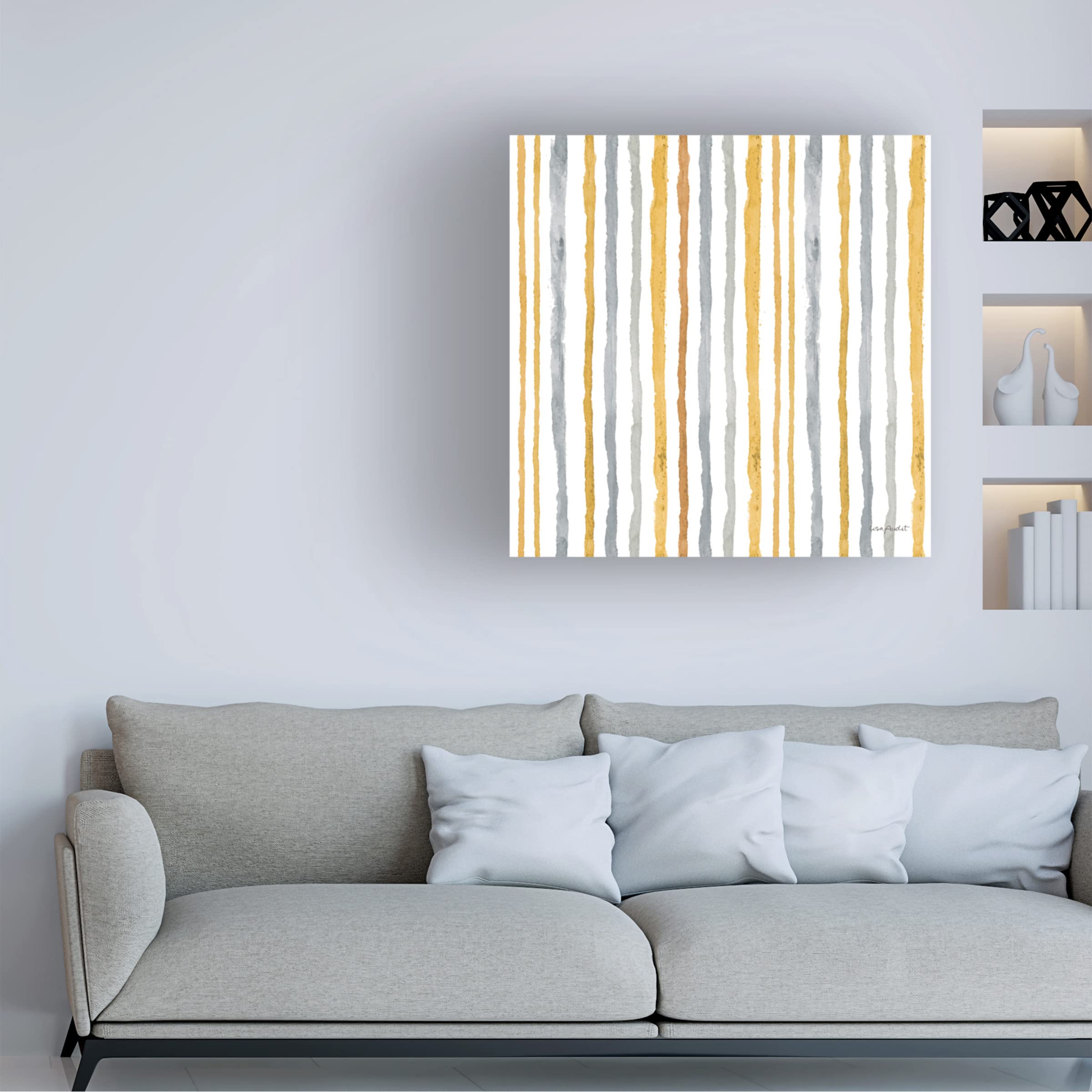 Lisa Audit 'Happy Yellow 26' Modern Abstract Canvas Wall Art - Vibrant Yellow Painting for Living Room, Bedroom & Office Decor