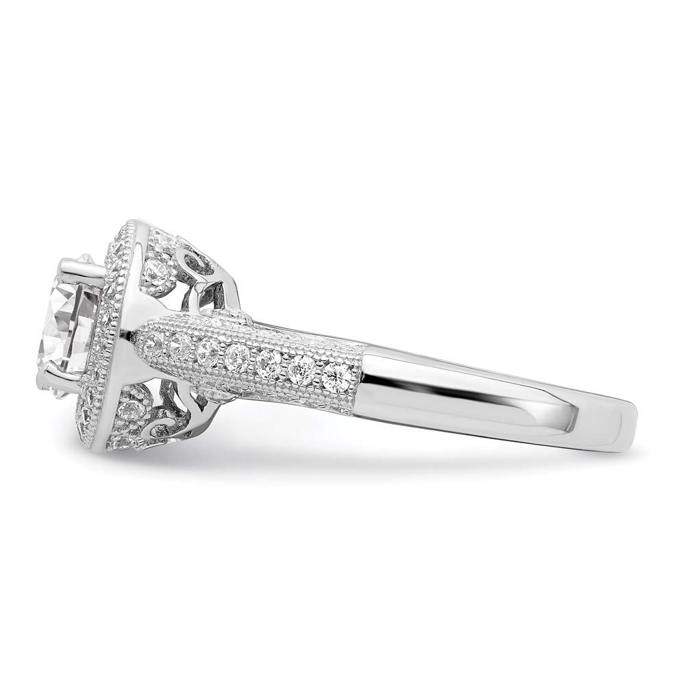 925 Sterling Silver Cubic Zirconia Brilliant Embers Ring for Women - Elegant Fine Jewelry Gift for Her, Perfect for Anniversaries, Birthdays & Special Occasions