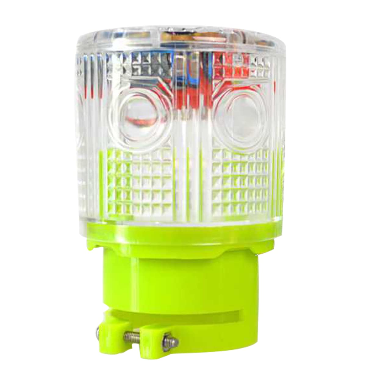Solar Strobe Warning Light - Super Bright Emergency Flashing Light for Road Construction, Traffic Safety & Barricades - IP48 Waterproof (White) - Ideal for Night Work Zones, Hazard Areas & Emergency Signaling