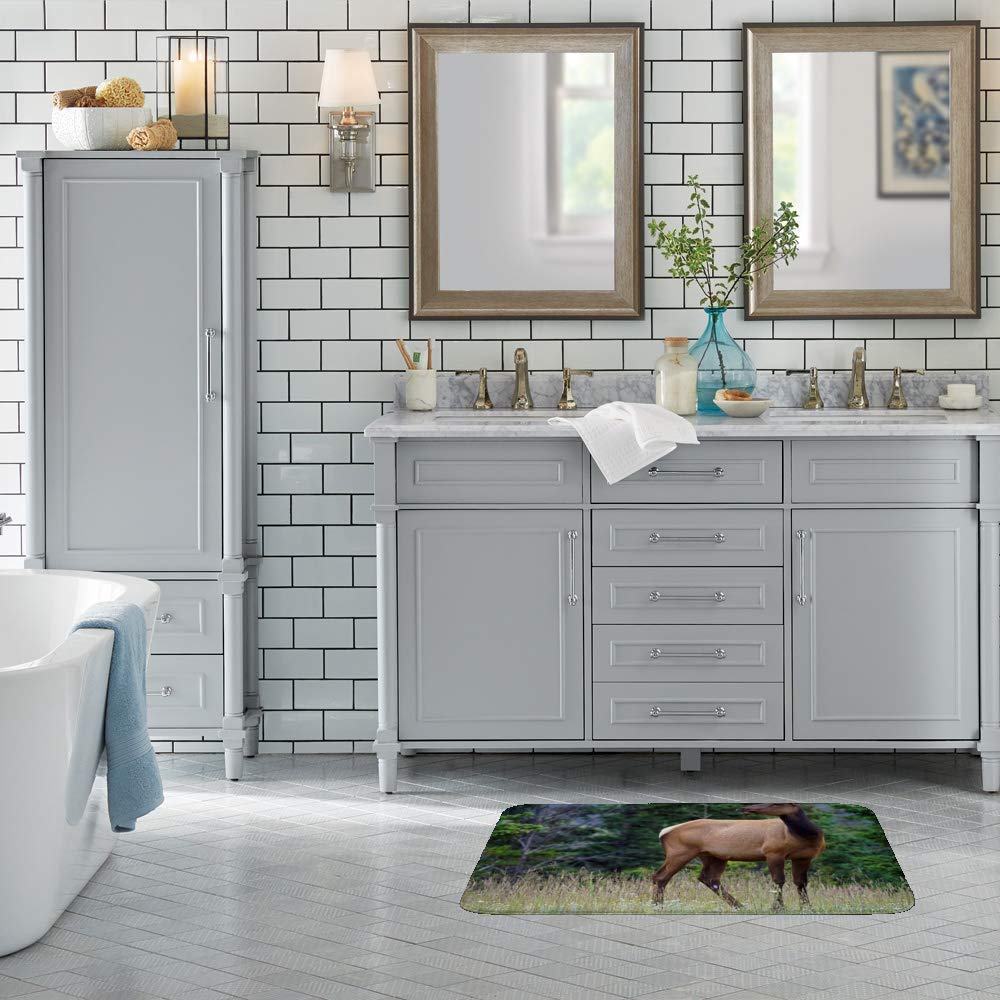 **Non-Slip Memory Foam Bath Mat - Soft Rubber Back, Quick-Dry & Machine Washable - 36 x 24 Inch Bathroom Rug for Hotel & Home Use - Perfect for Bathrooms, Showers, and Spa Areas**