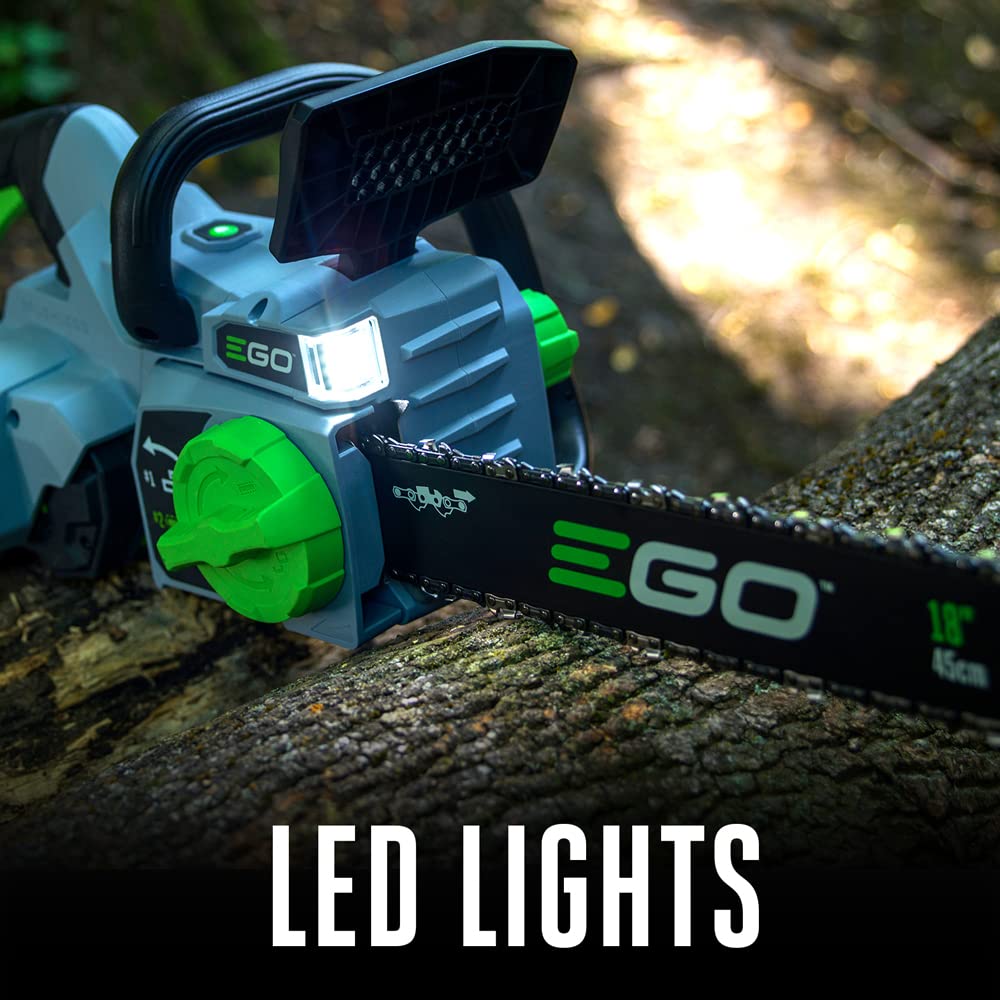 EGO POWER+ CS1800 18-Inch Cordless Battery Chainsaw - Lightweight Electric Chainsaw for Home & Yard Use (Battery & Charger Sold Separately) - Perfect for Tree Trimming, Firewood Cutting, and Landscaping