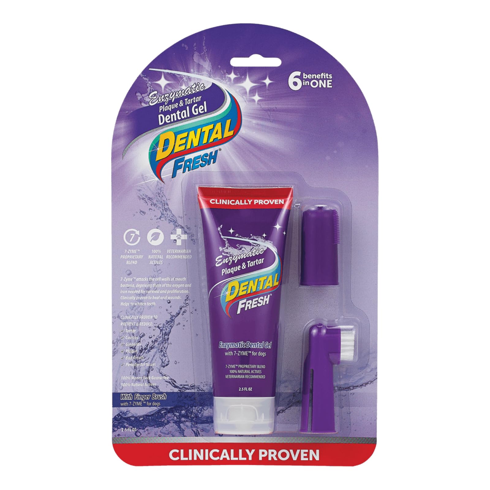 **Dental Fresh Enzymatic Gel Finger Toothbrush Kit for Dogs – Dog Toothpaste & Finger Toothbrush – Teeth Cleaning for Small & Large Breeds – Freshens Breath & Prevents Plaque – Perfect for Home & Vet Use**