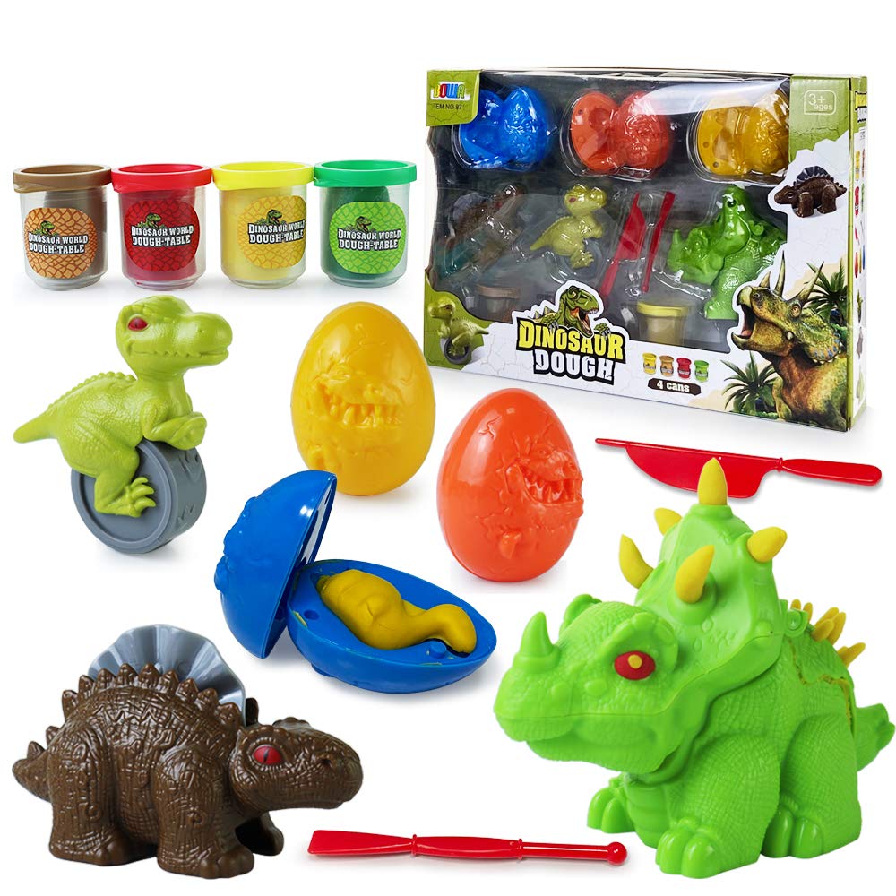 **Dear Deer Kids Play Dough Dinosaur World Set – 12-Piece Dough & Molds Kit for Creative Pretend Play – Fun Sensory Toy for Toddlers & Preschoolers – Perfect for Birthday Gifts & Classroom Activities**