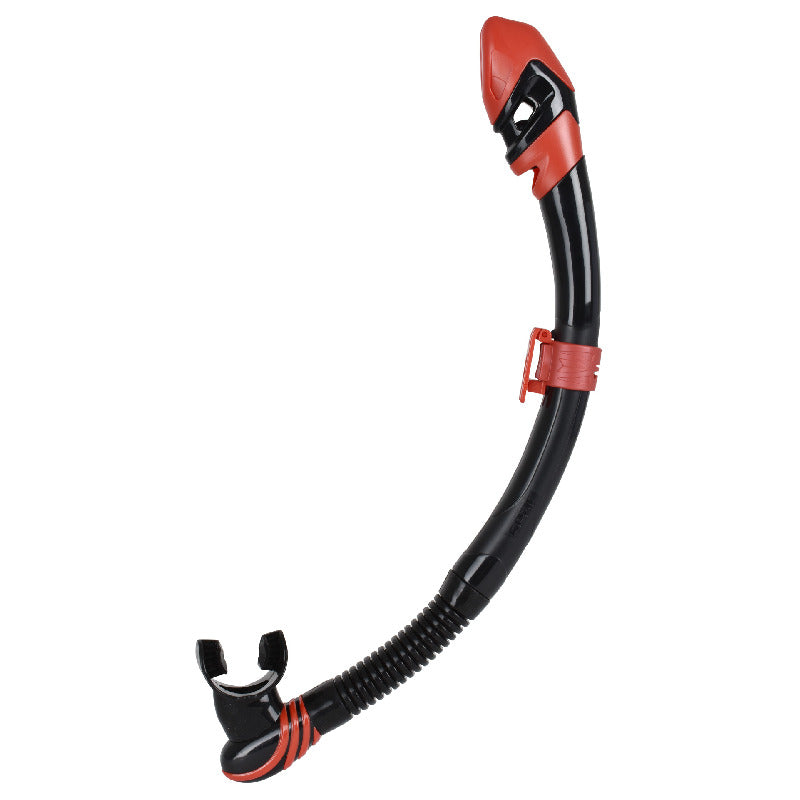 Seac Vortex Dry Snorkel - Black/Red for Scuba Diving & Snorkeling Adventures