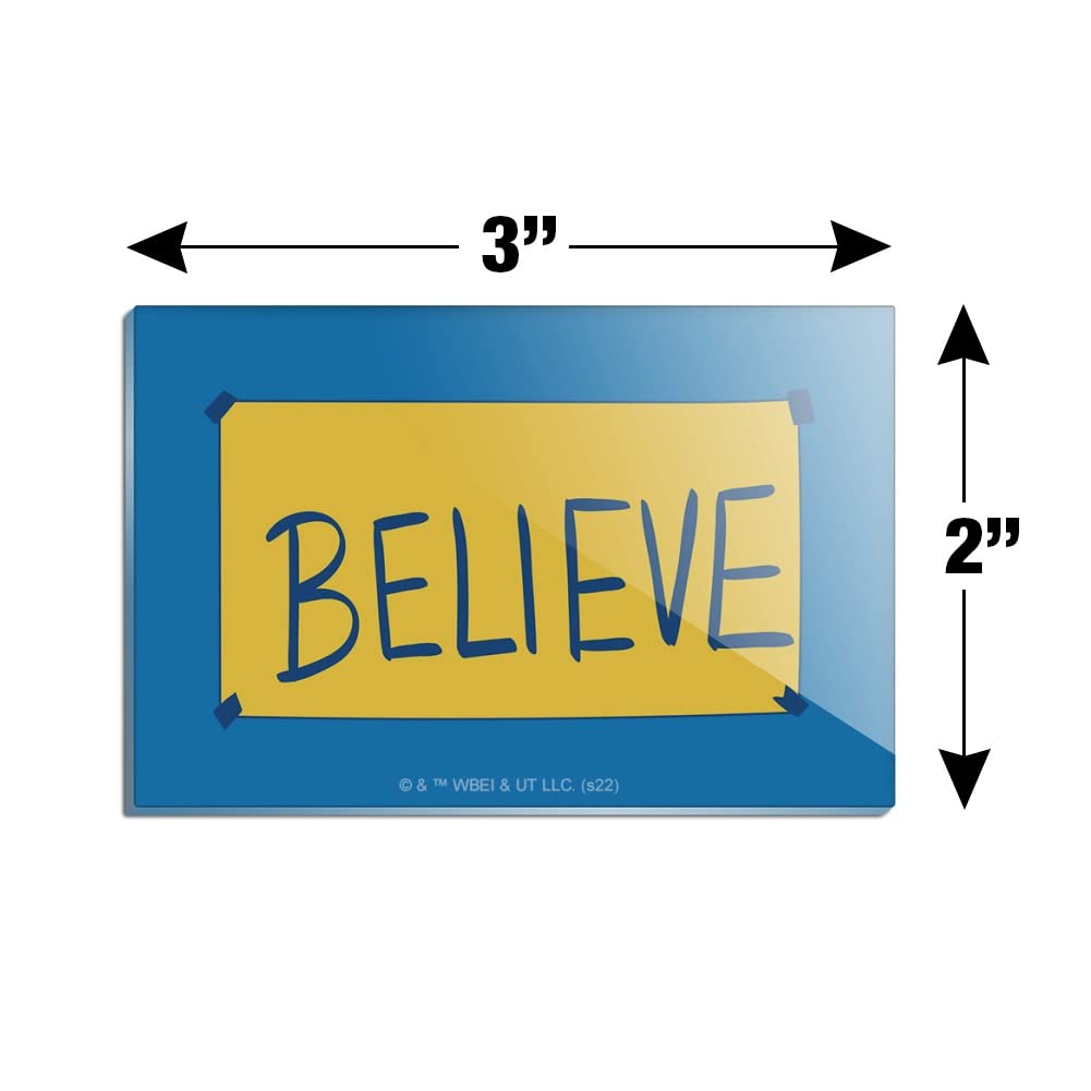 Ted Lasso Believe Quote Acrylic Refrigerator Magnet - Inspirational Soccer Coach Gift for Fans, Office & Home Decor (Football Themed Fridge Accessory)