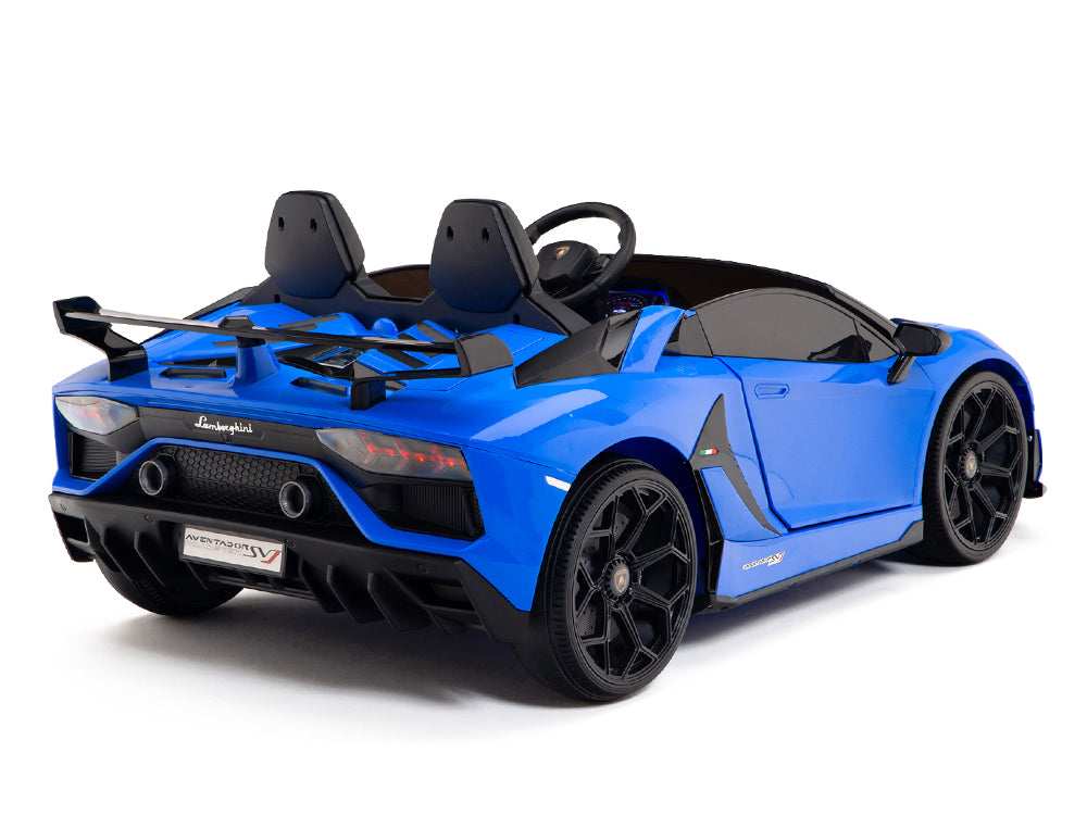 24V Lamborghini SVJ Remote Control Ride On Drift Car for Kids - Blue Electric Toy Car for Boys & Girls | Birthday Gift, Outdoor & Indoor Play