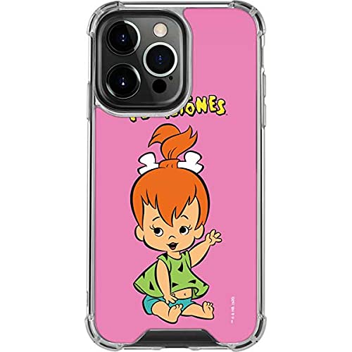 Skinit Clear Phone Case for iPhone 13 Pro - Officially Licensed The Flintstones Pebbles Design | Protective Slim Cover for Everyday Use & Showcasing Favorite Characters