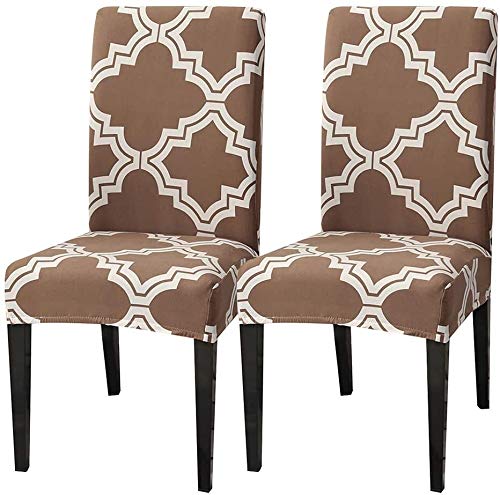 Stretch Dining Chair Covers 6 Pack - High Back Elastic Slipcovers for Chairs, Washable Protective Seat Covers for Dining Room, Wedding, Banquet, Party Decoration - Perfect for Home, Restaurant and Event Decor