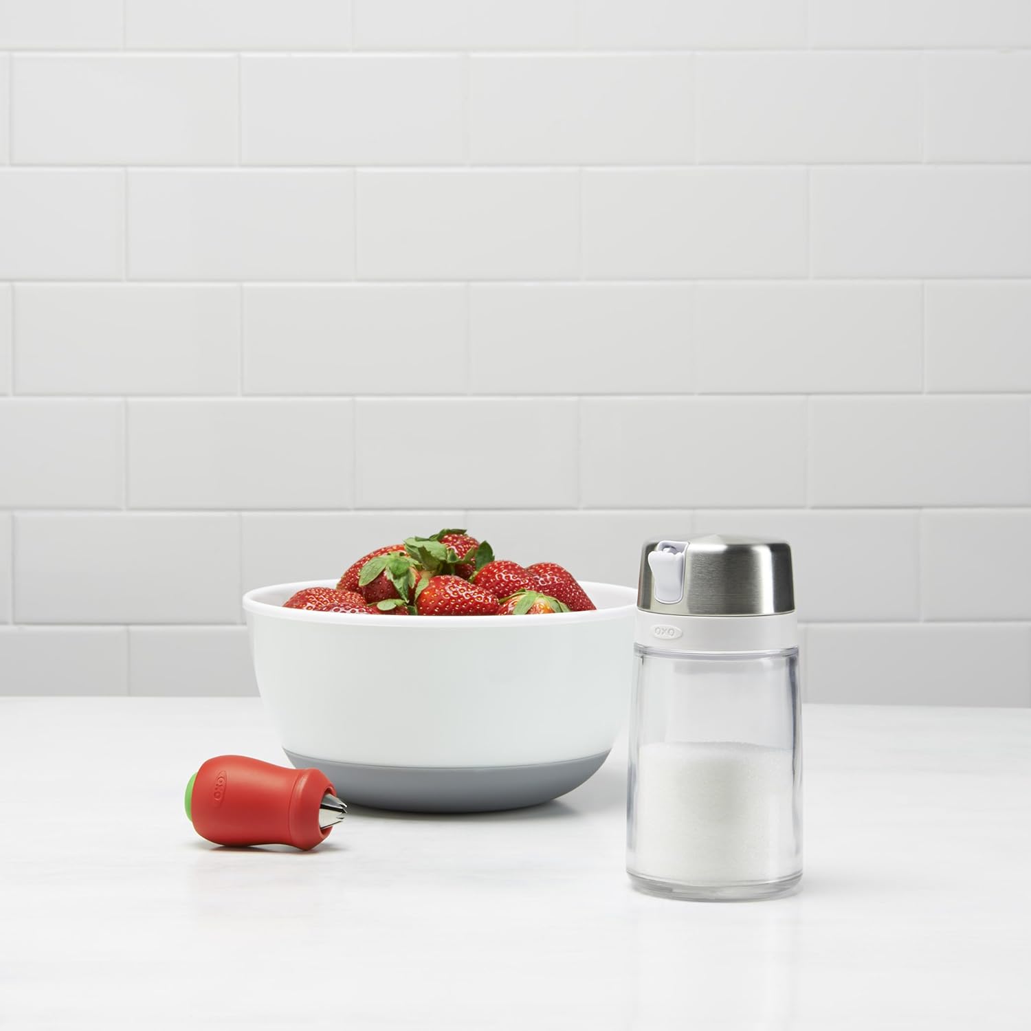 OXO GOOD GRIPS Sugar Dispenser - 16 oz BPA-Free Plastic Container with Pour Spout & Tight Seal for Baking, Coffee, Tea & Kitchen Storage