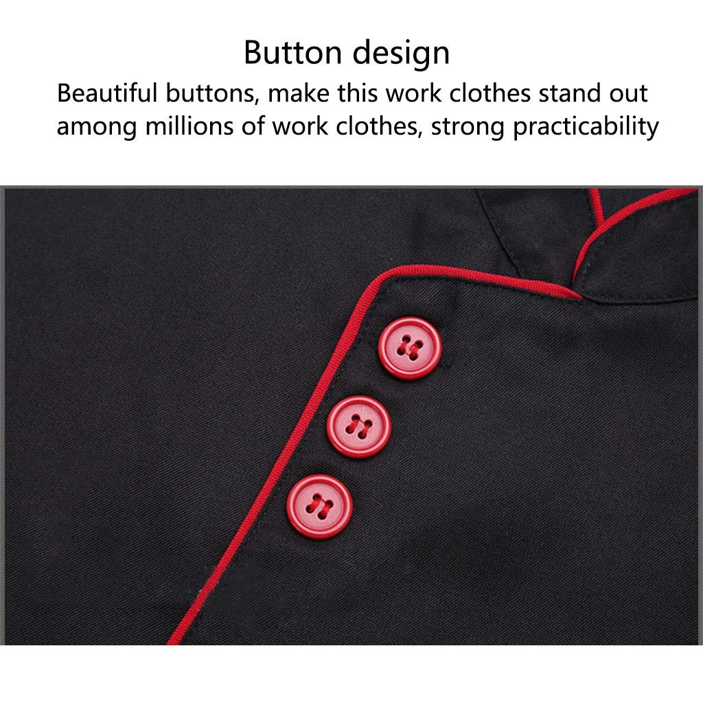 Unisex Chef Coat Jacket - Short Sleeve Lightweight Cooking Uniform for Men & Women - Perfect for Restaurants, Culinary Schools & Home Cooking