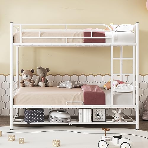 White With Storage Shelf
