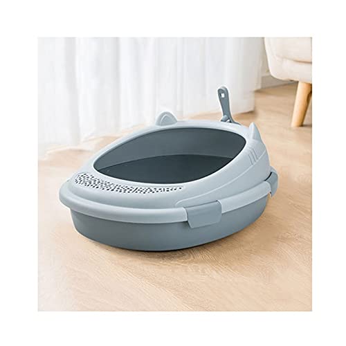 IAOHUO Large Semi-Enclosed Cat Litter Box - Splash Proof & Odor Control - Easy to Clean Pet Toilet for Kittens & Adult Cats (Size C) - Perfect for Small Spaces & Multi-Cat Homes