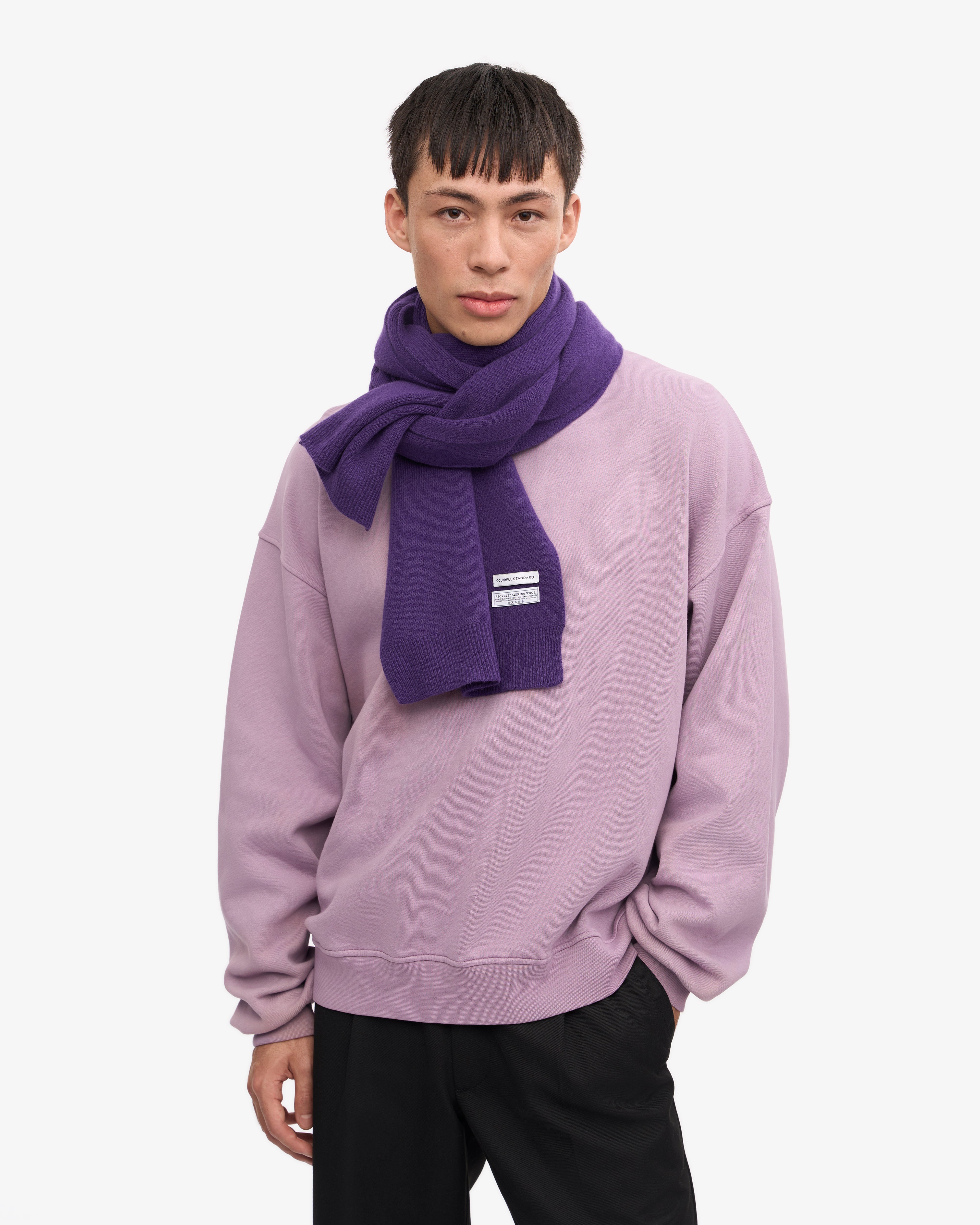 Premium Merino Wool Scarf for Women & Men - Ultra Violet Purple Winter Fashion Accessory - Soft & Warm Cashmere-Like Wrap for Cold Weather, Outdoor Activities & Gift Giving