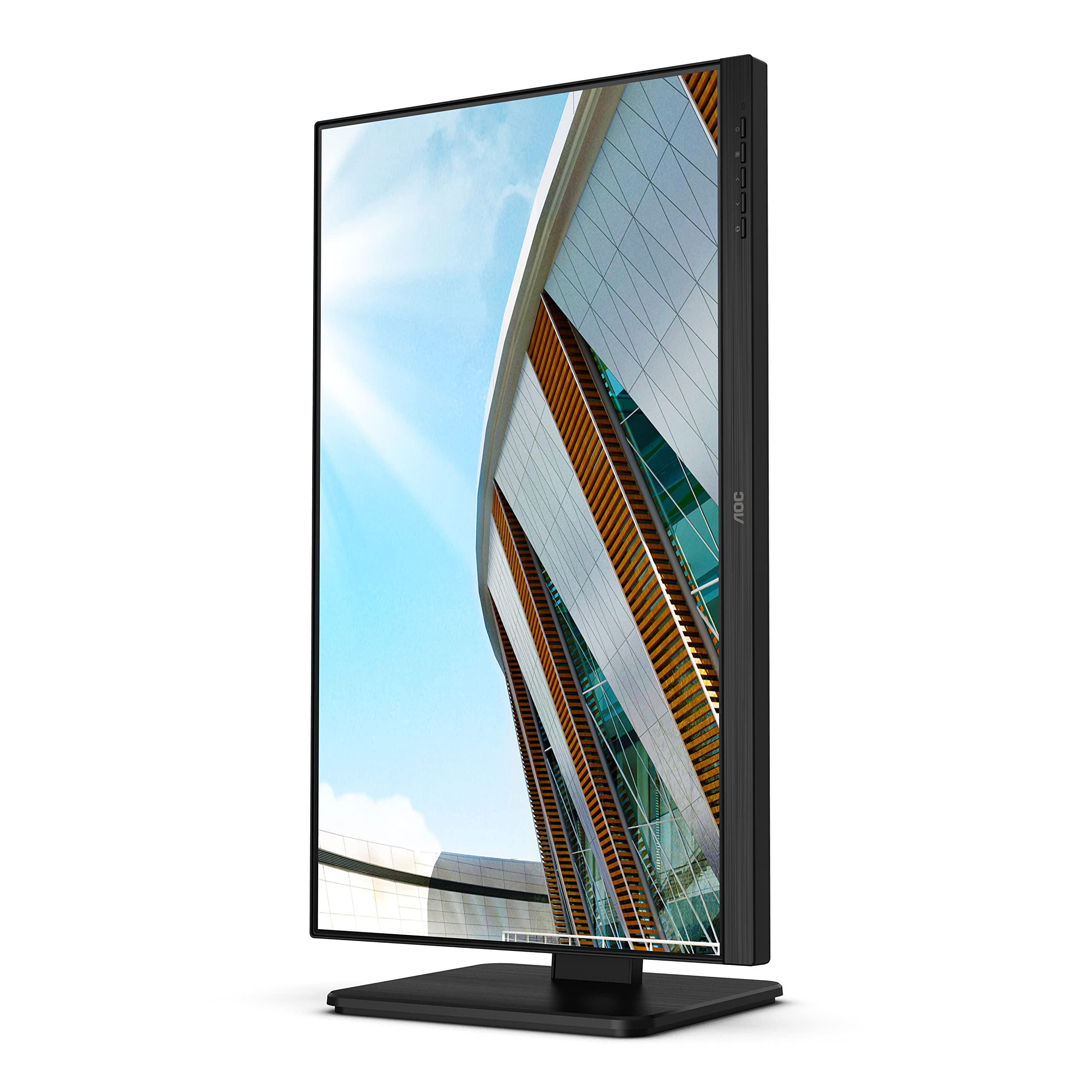 AOC 24P2C 24 Inch USB-C Monitor with Adjustable Height - Full HD 1920x1080, 75Hz, HDMI, DisplayPort, USB Hub - Ideal for Home Office, Gaming & Productivity (Black)
