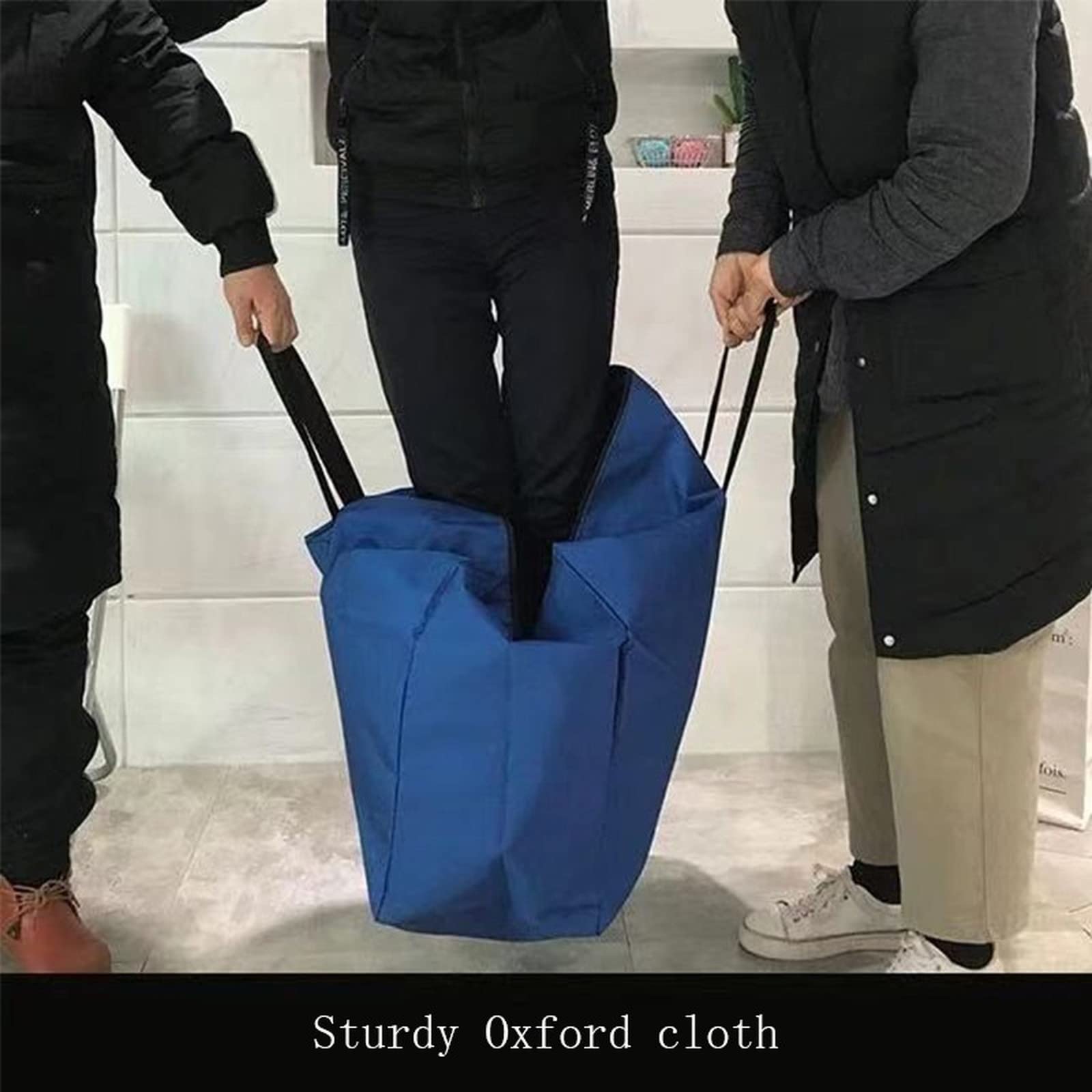 Unisex Large Capacity Folding Duffle Bag for Travel, Gym & Weekend Getaways - Waterproof Oxford Fabric Storage Bag with Carry Handle - Perfect for Sports, Camping & Moving Luggage