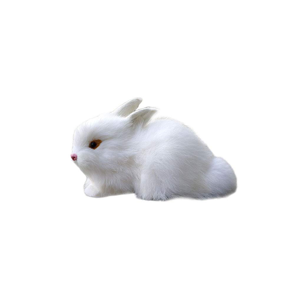 VALICLUD Miniature Lifelike Bunny Toy - Realistic Rabbit Model for Kids Birthday Gift, Easter Decor, Desktop Ornament & Home Decoration (Random Color) | Perfect for Easter Basket Stuffers, Nursery Decor & Collectible Display