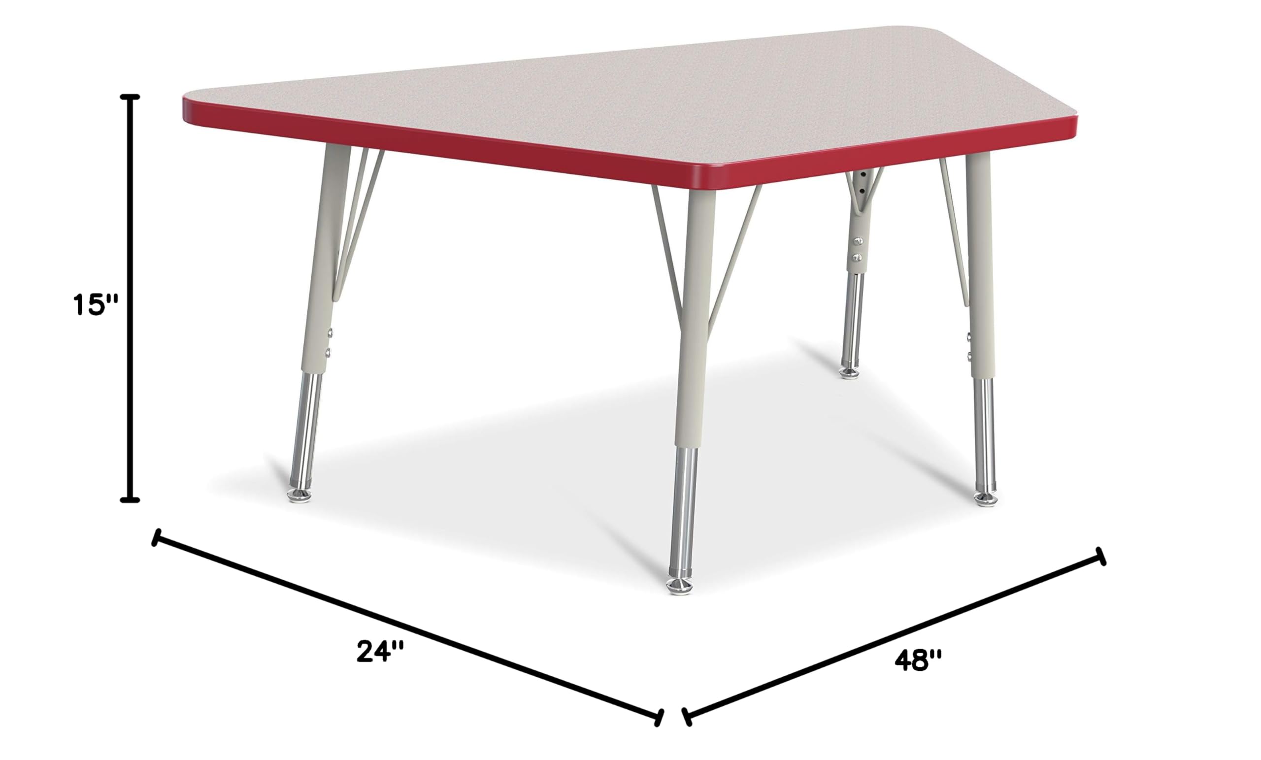 Jonti-Craft Berries 6438JCE008 Adjustable Height Trapezoid Activity Table (15
