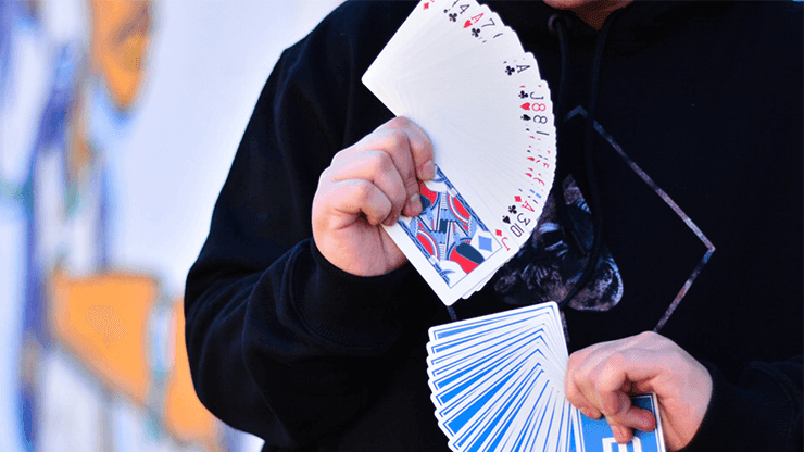 Premium WH Classic Blue Playing Cards - Poker Size, Standard Index, Durable for Casino & Card Games - Perfect for Poker, Blackjack, Solitaire & Magic Tricks