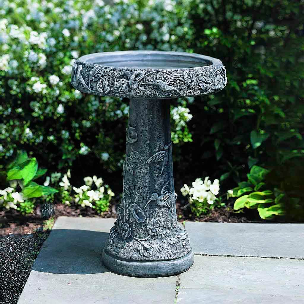 Campania International Hummingbird Birdbath - Elegant Garden Decoration for Attracting Hummingbirds | Perfect for Outdoor Patio, Yard, and Garden Decor