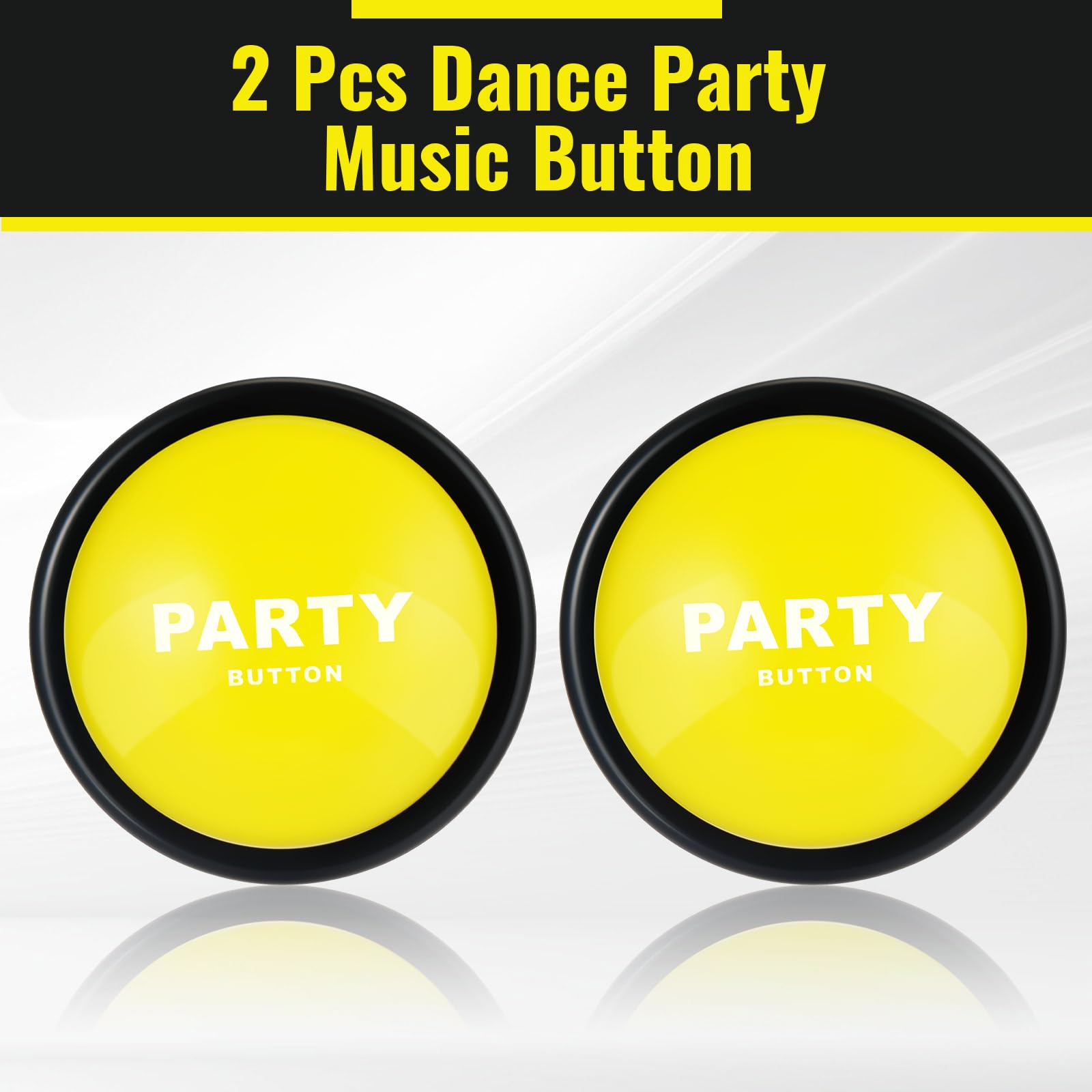 2-Pack 30 Sound Music Buttons - Fun Dance Party & Classroom Buzzer, Novelty Office Toy & Cool Desk Gadget for Pranks, Gag Gifts (4.5
