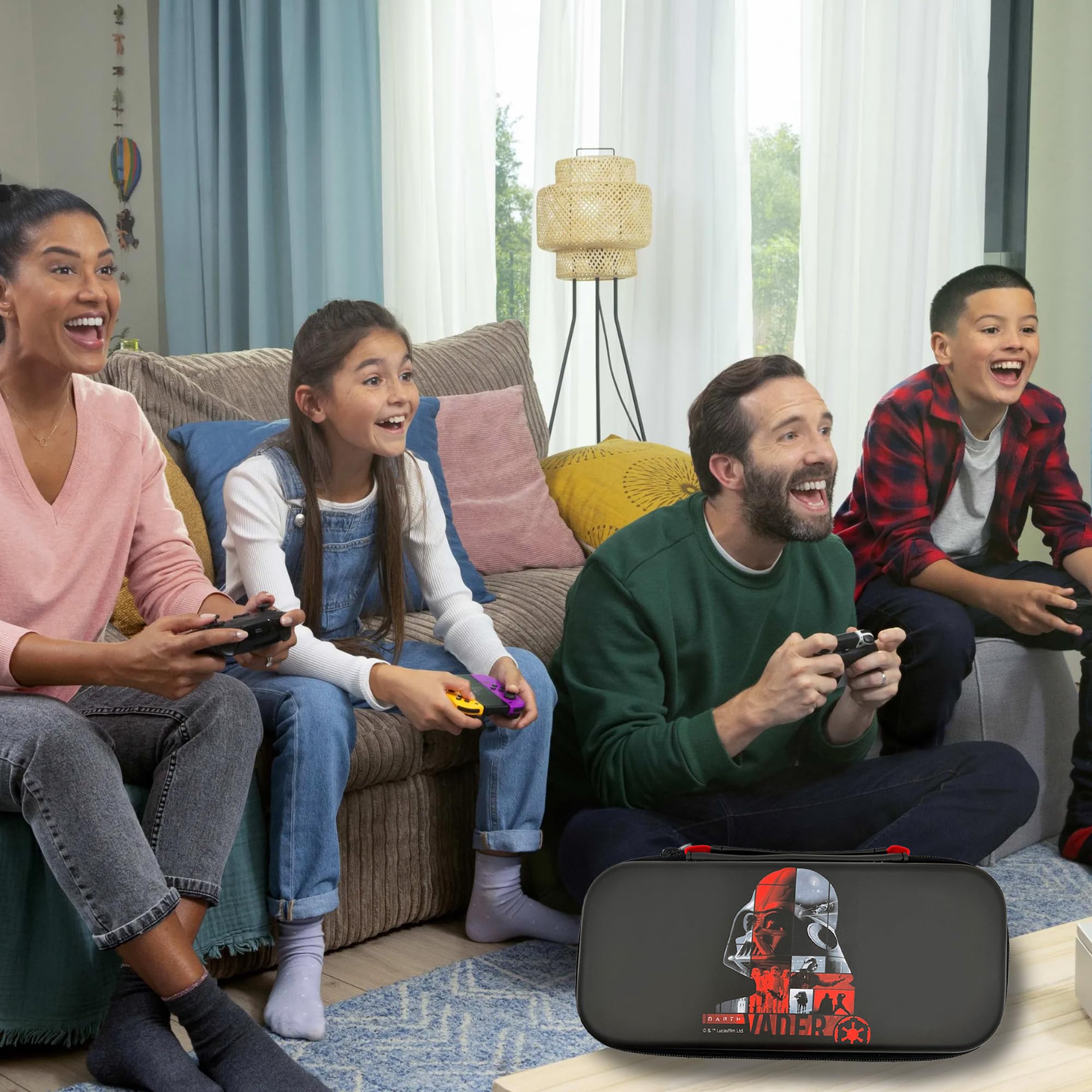 Star Wars Darth Vader Protective Case for Nintendo Switch, Switch OLED & Lite - Shockproof Hard Shell with Screen Protector & 10 Game Card Slots | Perfect for Travel, Gaming Parties & Star Wars Fans Collection