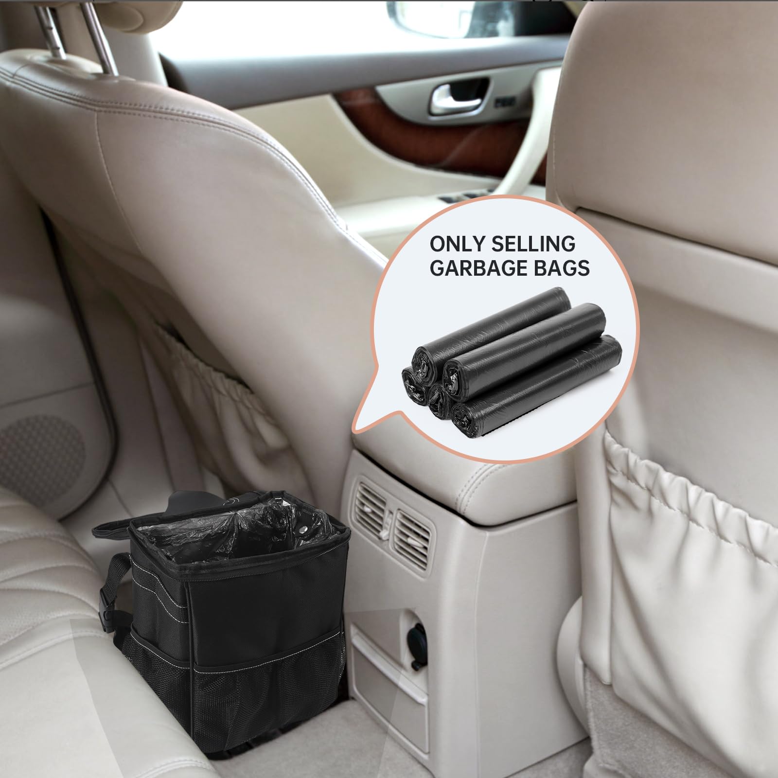 75-Pack Car Trash Can Bags - Leakproof Auto Garbage Bins for Sedan, SUV, Truck | Perfect for Road Trips, Commuting & Family Travel