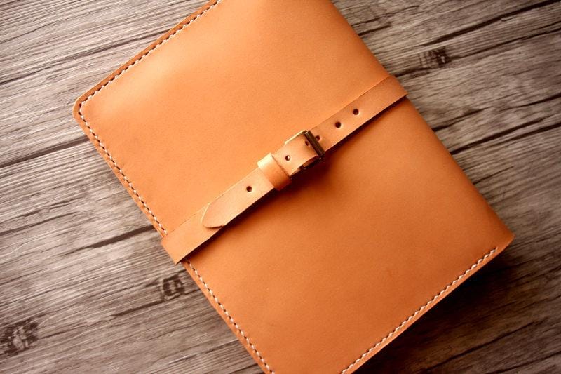 Personalized Italian Leather Ring Binder Portfolio - Professional Business Organizer for Documents, Meetings & Office Use