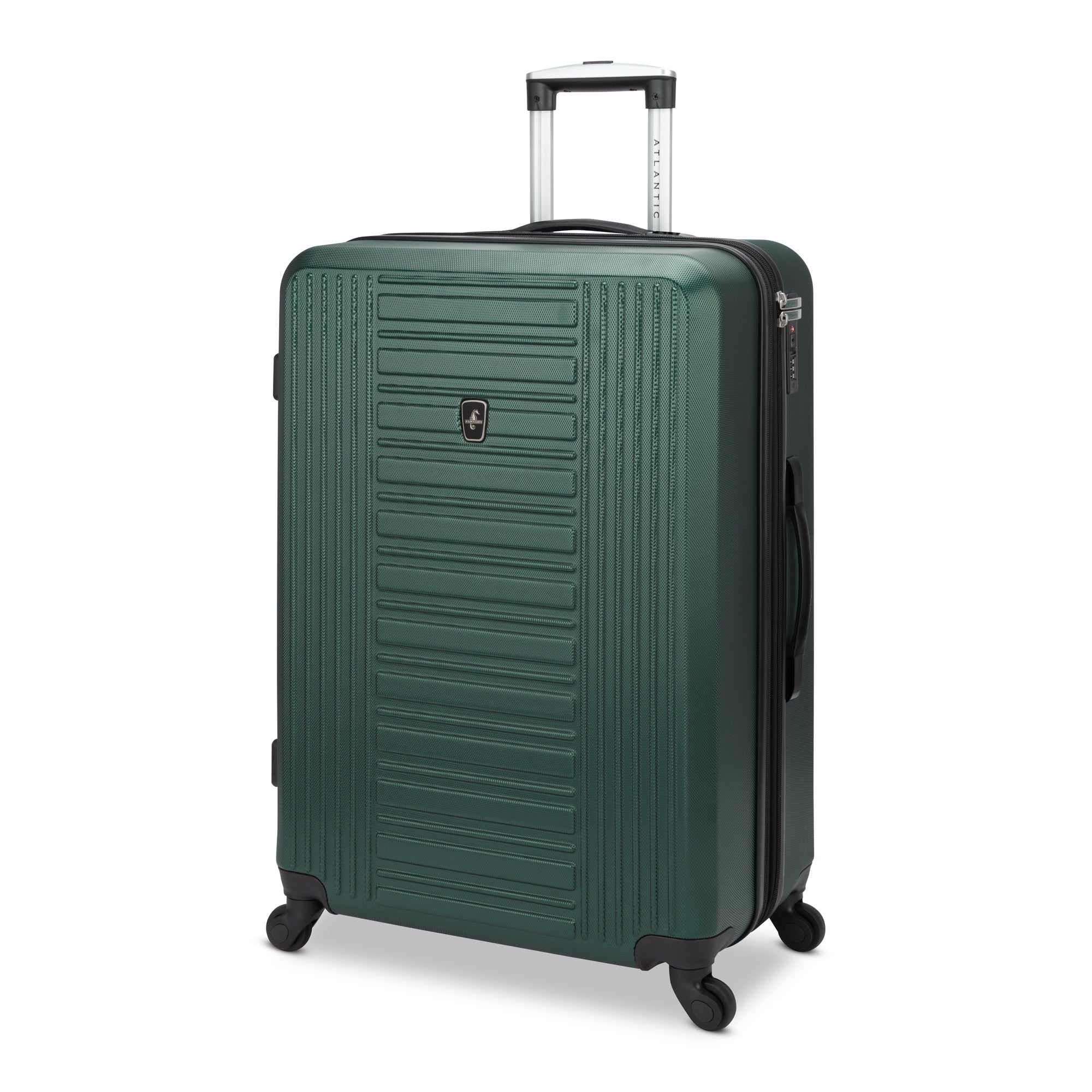 Atlantic Acclaim II 3-Piece Luggage Set - Lightweight Spinner Suitcase with TSA Lock, Durable Hardshell Carry On & Checked Bags (Black) - Perfect for Business Travel, Family Vacations & International Trips
