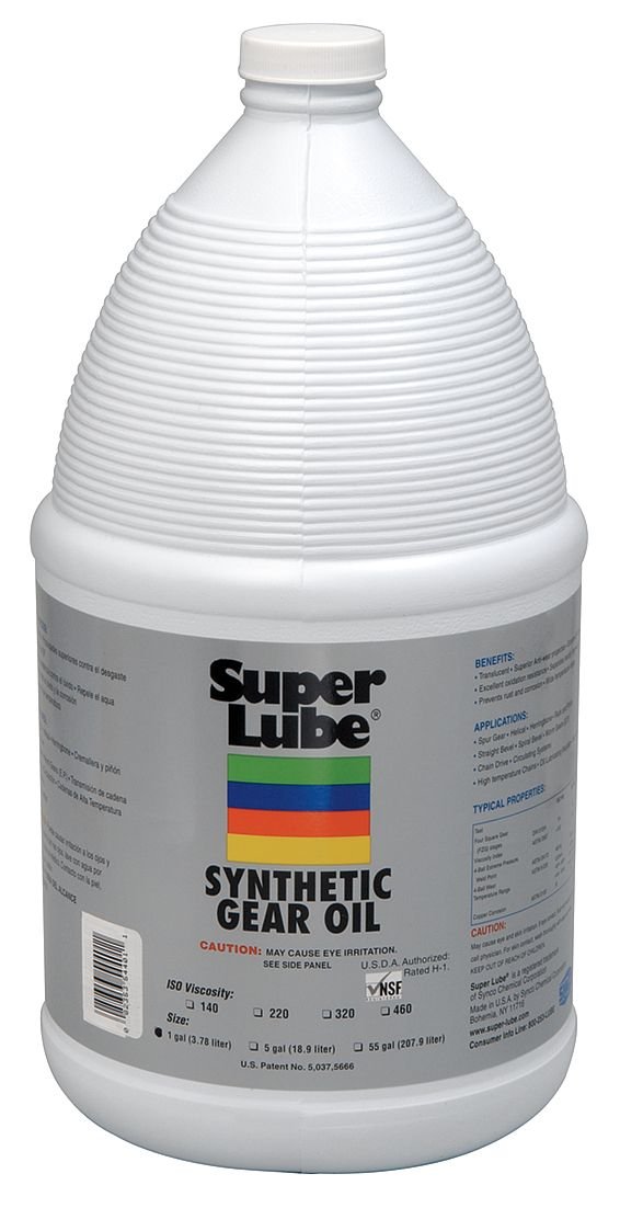 Super Lube Synthetic Gear Oil ISO 220 - 1 Gallon Bottle (Pack of 4) | High-Performance Lubricant for Automotive, Industrial & Marine Applications