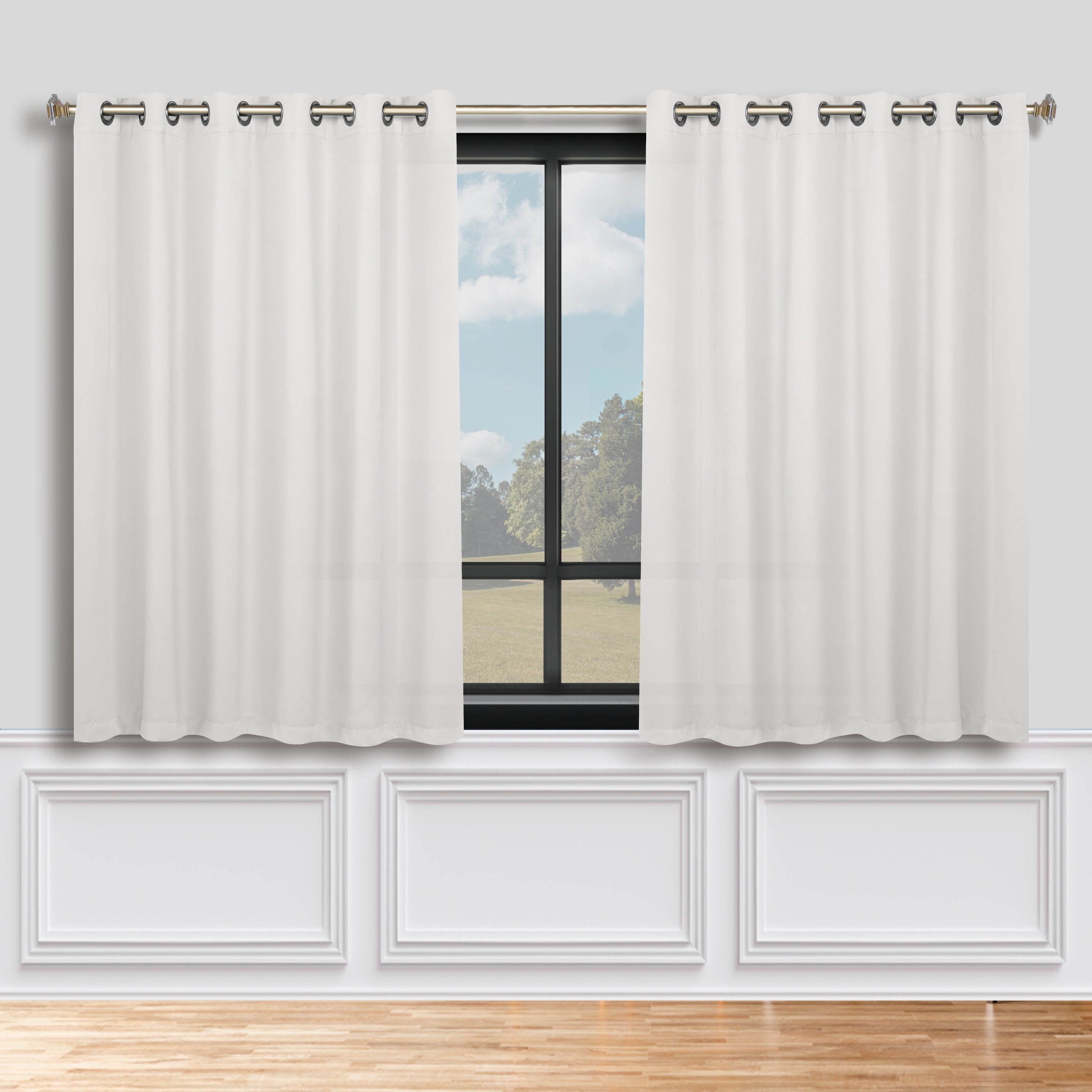 Machine Washable Blackout Curtains Set of 2 - Solid Color Room Darkening Window Treatments for Bedroom & Nursery - Blocks Light & Noise for Better Sleep