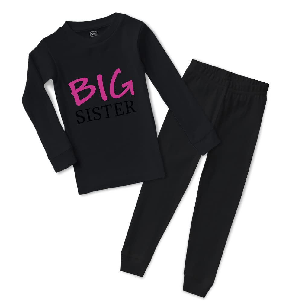 Custom Cotton Toddler Pajamas for Boys & Girls - Big Sister Matching Family Pajama Set with Snug Fit - Perfect for Family Photos, Sleepovers & Holiday Gifts