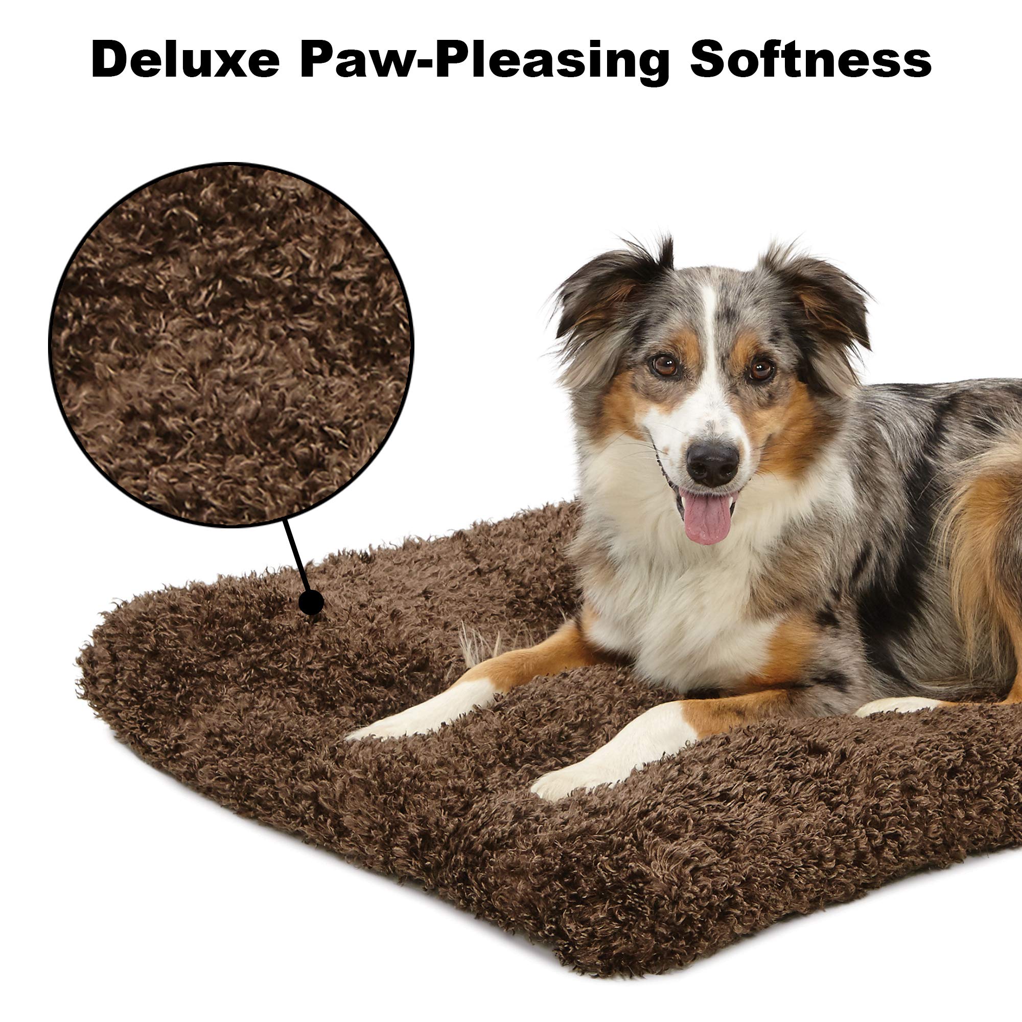 MidWest Homes for Pets Deluxe Super Plush Dog & Cat Bed - Machine Washable, Fits 48-Inch Crates | Orthopedic Support for Large Dogs | Perfect for Kennels, Bedrooms & Living Rooms | 1-Year Warranty