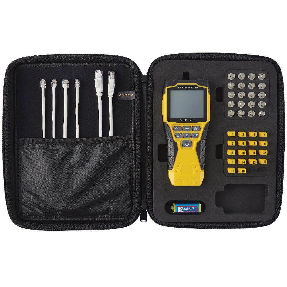 Klein Tools Professional Cable Tester Kit with TRENDnet Punch Down Tool - Network Cable Testing & Installation for Ethernet, Cat5, Cat6 (Ideal for IT Technicians & Electricians)