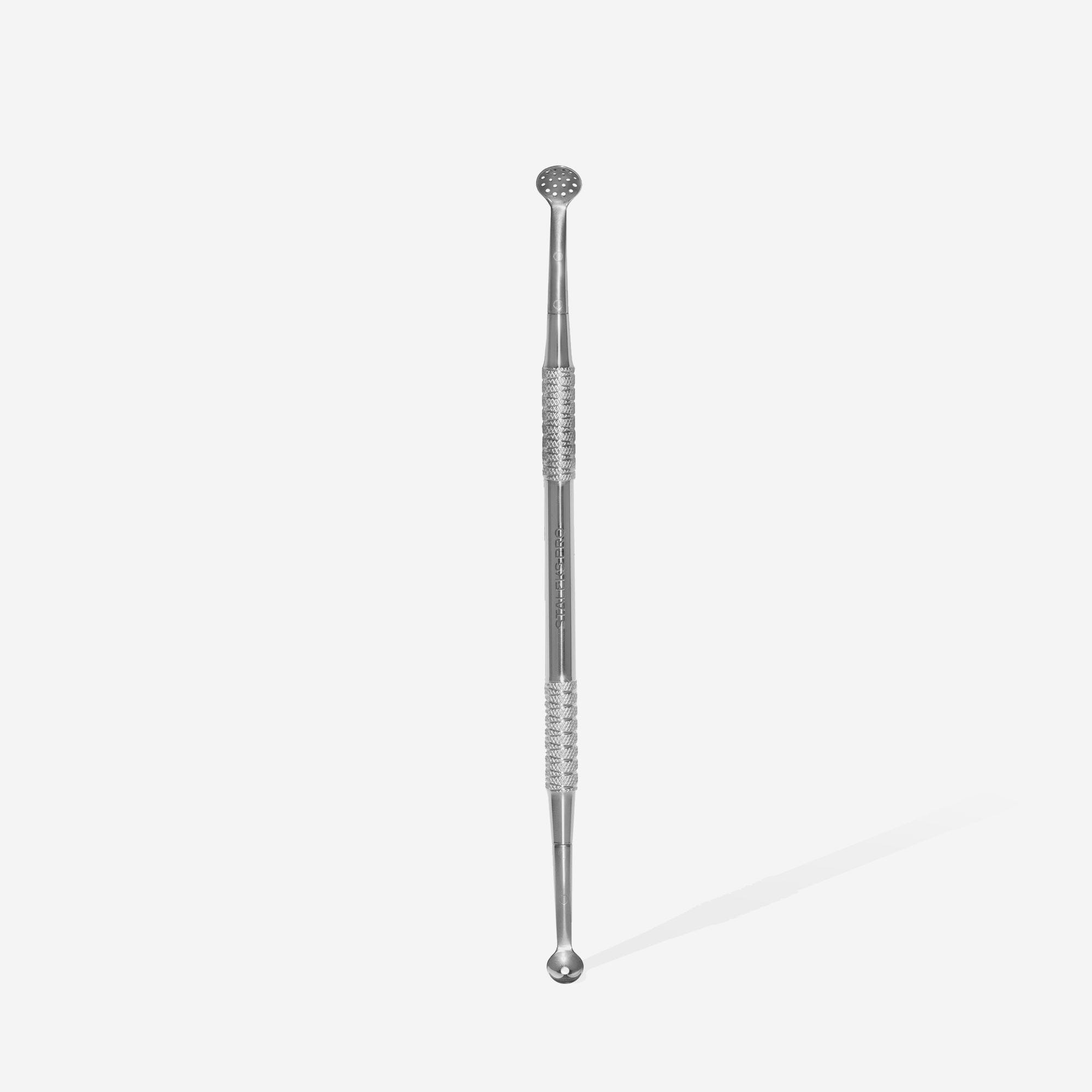 Staleks Expert 20 Type 2 Double Ended Cosmetic Spoon - Uno & Round with 19 Holes - Professional Beauty Tools for Nail Care & Spa Treatments