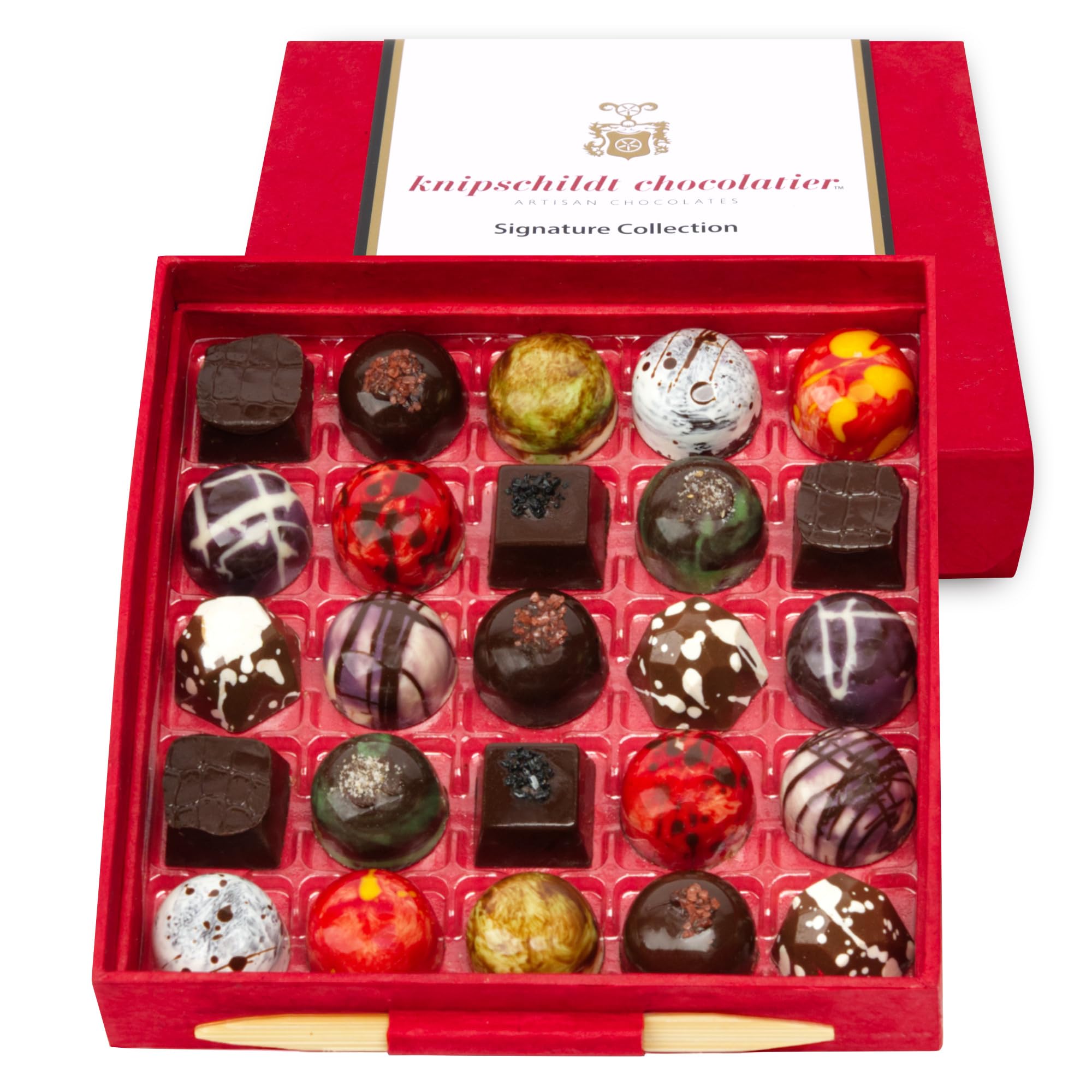 Luxury Knipschildt Chocolatier Signature Collection - 25-Piece Gourmet Truffles Gift Box Assortment | Premium Chocolate Gifts for Holidays, Birthdays & Corporate Events