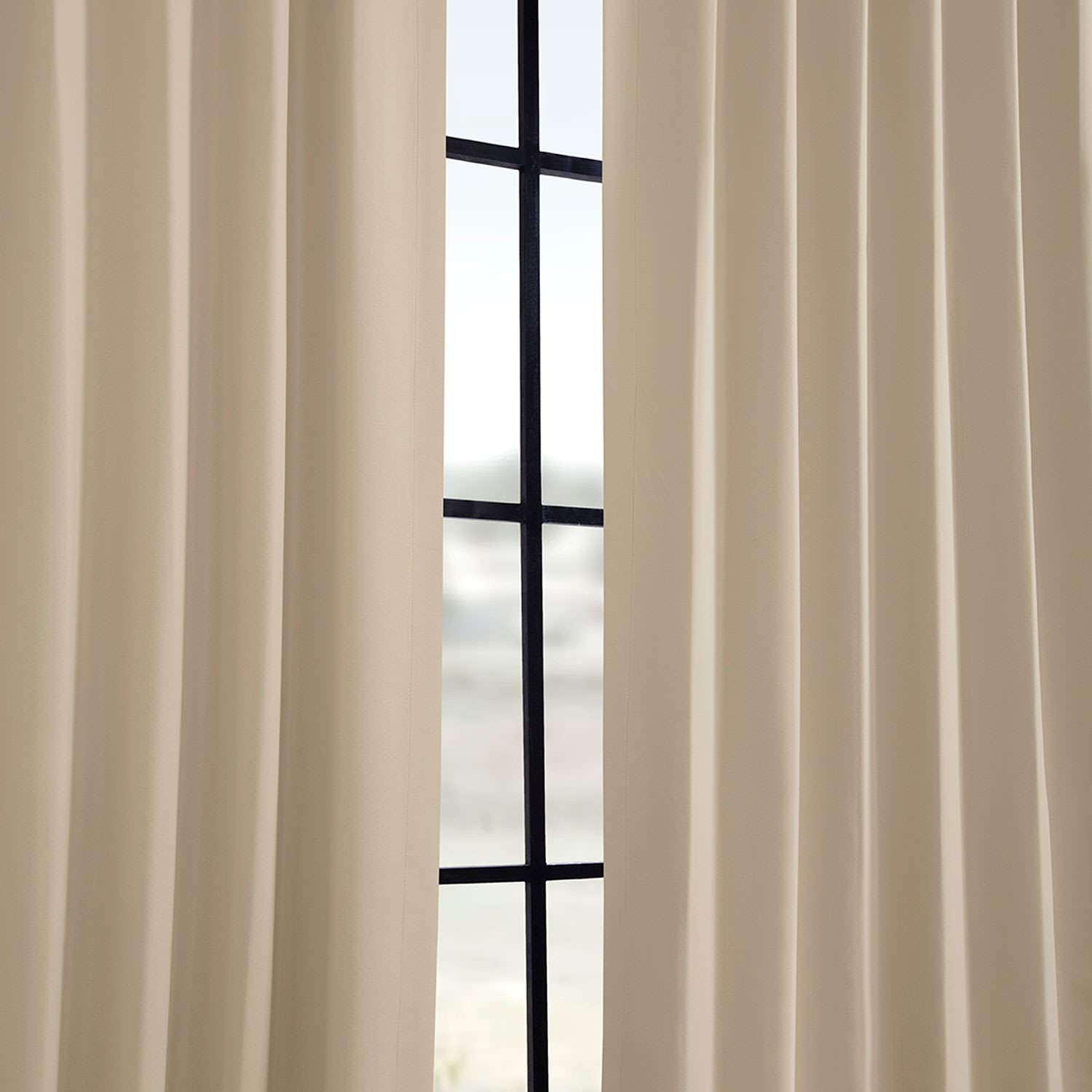 Room Darkening Curtains 96 Inches Long - HPD Half Price Drapes for Bedroom & Living Room (1 Panel, 50x96, Egg Nog) - Perfect for Light Control, Privacy & Home Decor